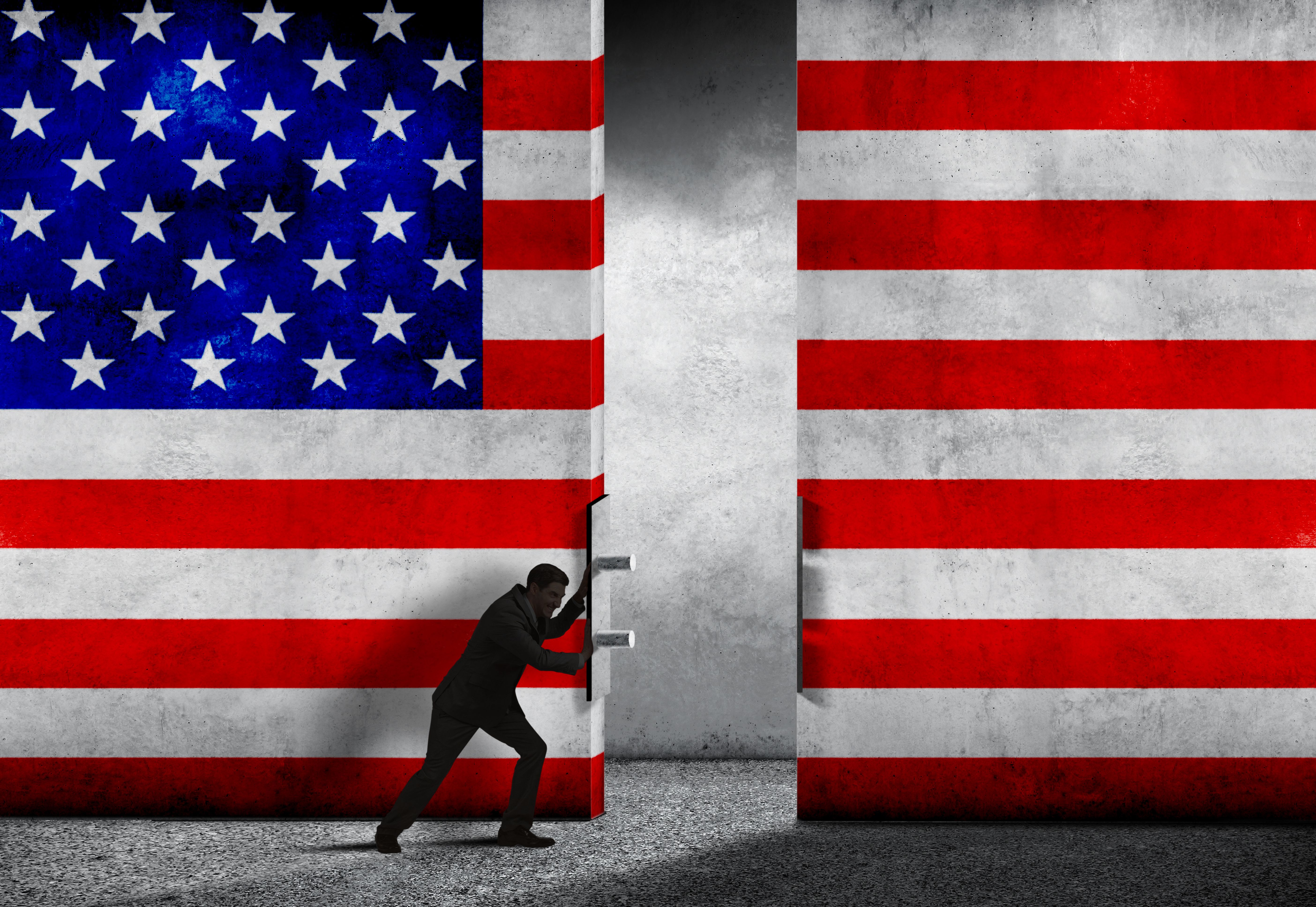 Man Closing Off America