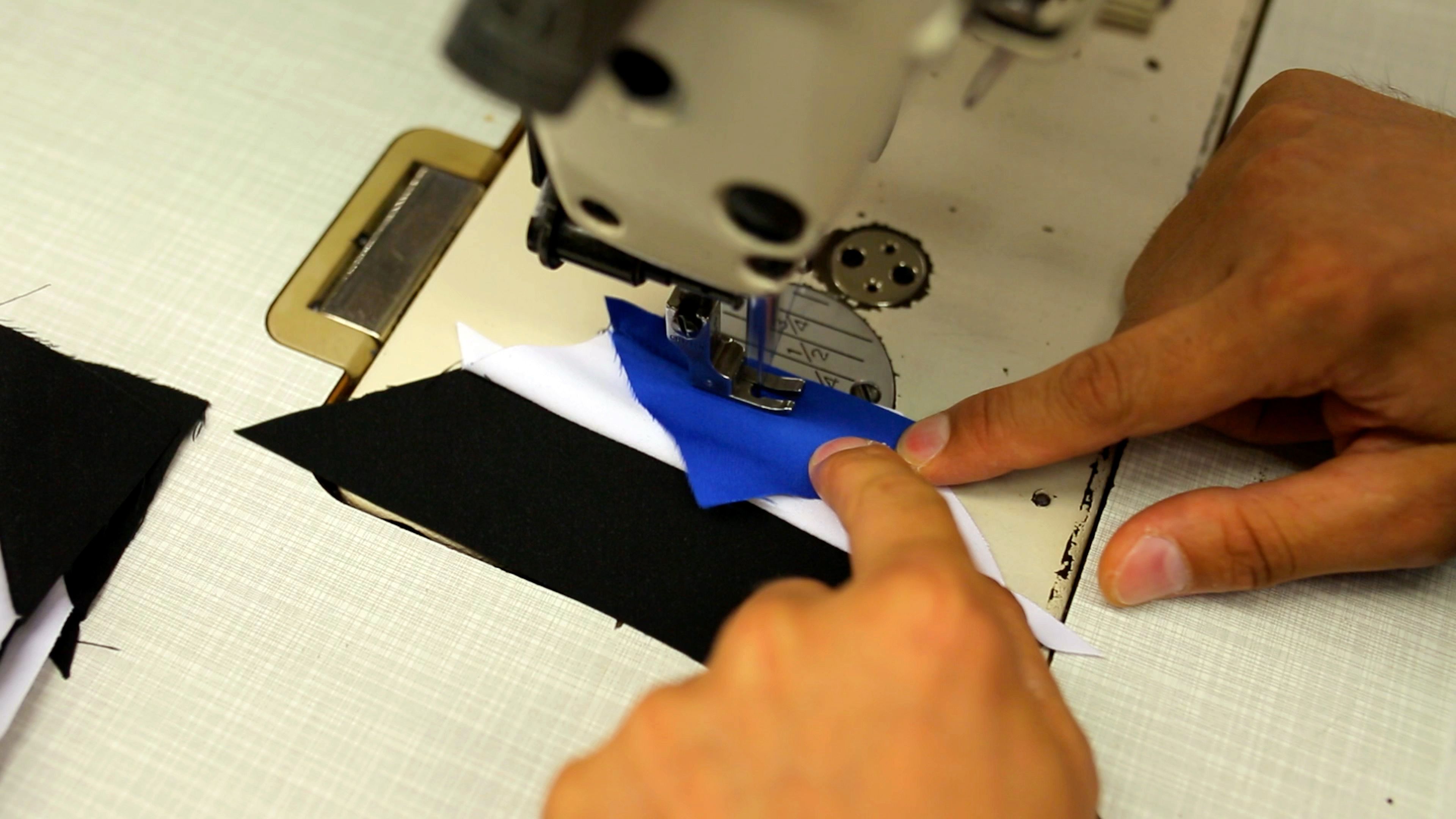 Close-up of sewing on the sewing machine Close-up of sewing on the sewing machine