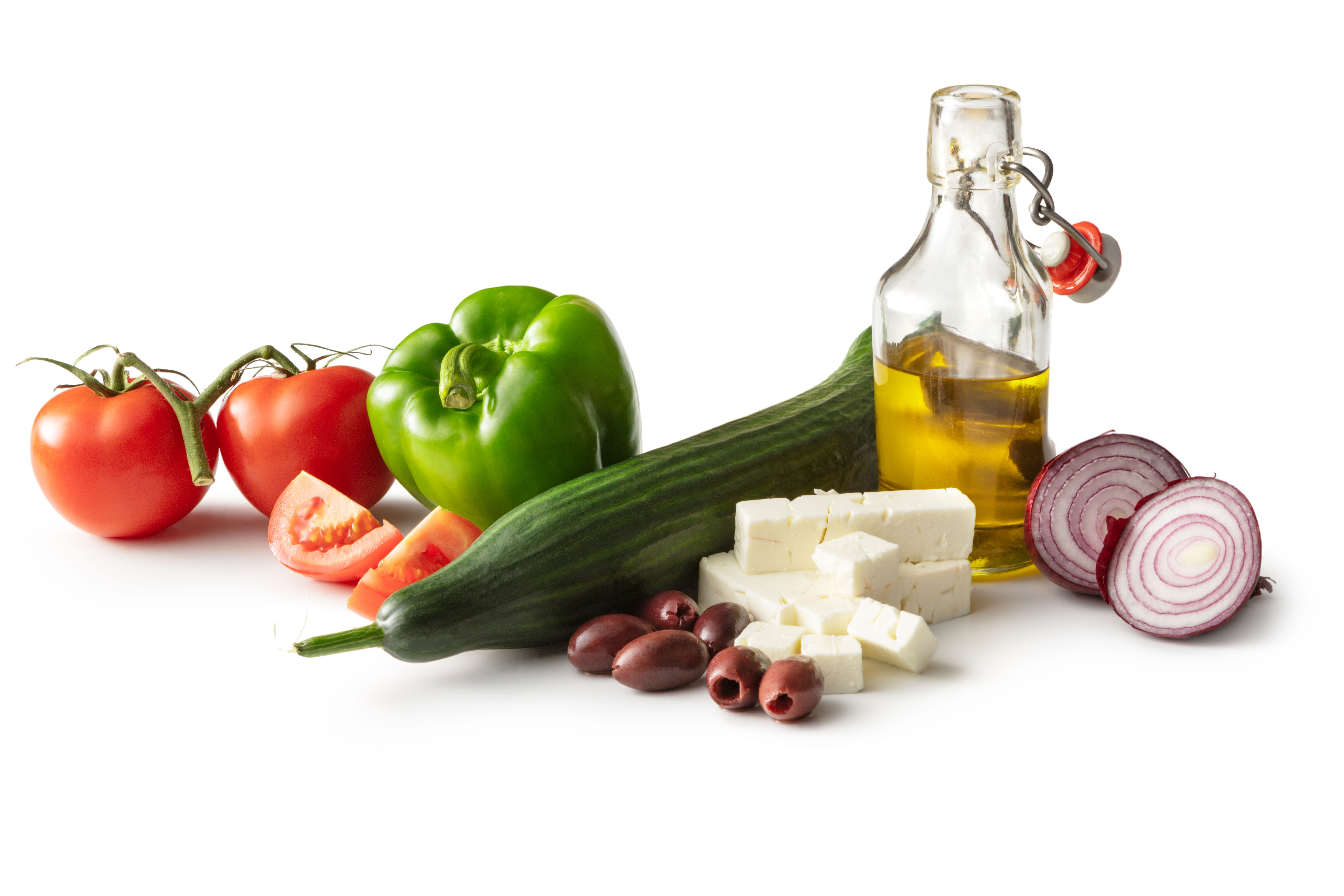greek salad with olive oil