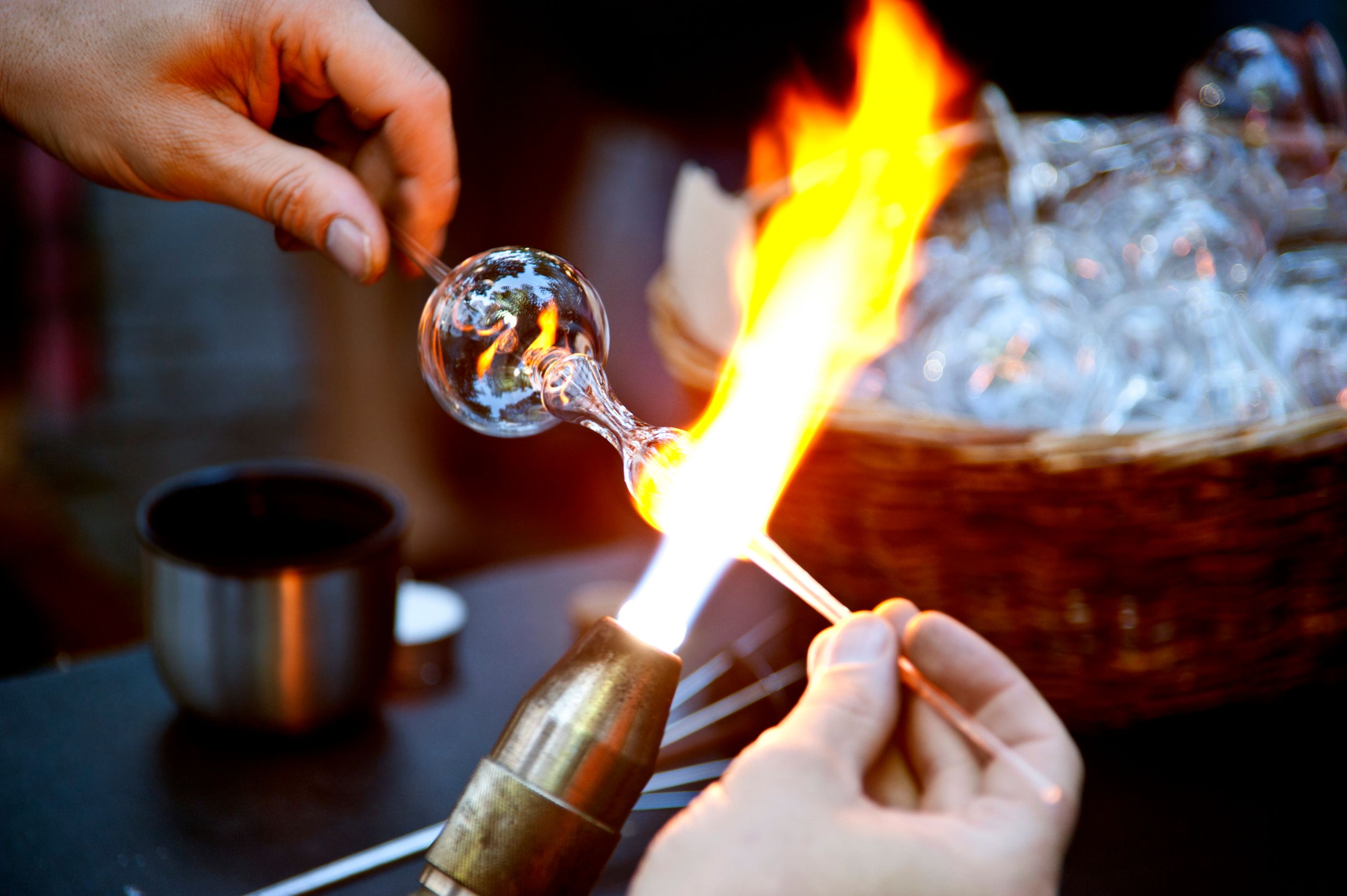 hand blown crystal