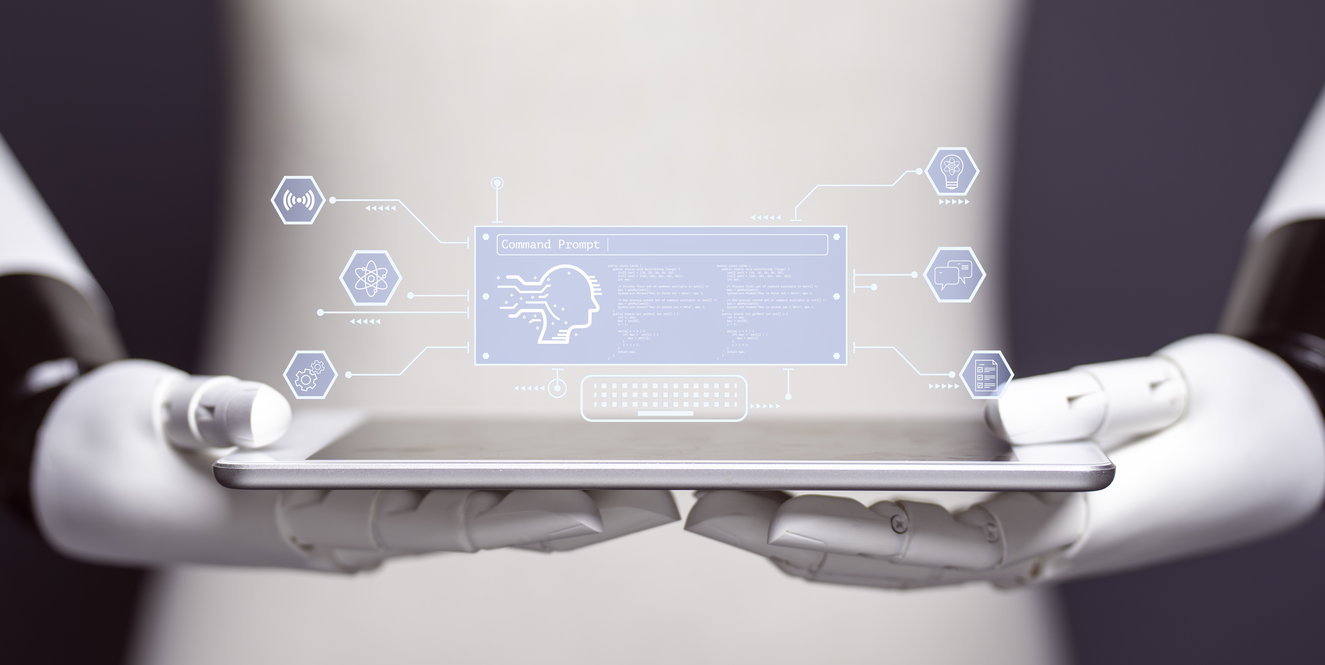 Humans create instructions for artificial intelligence to code and program software. Create an algorithm and chat between developers and AI systems Humans create instructions for artificial intelligence to code and program software. Create an algorithm and chat between developers and AI systems