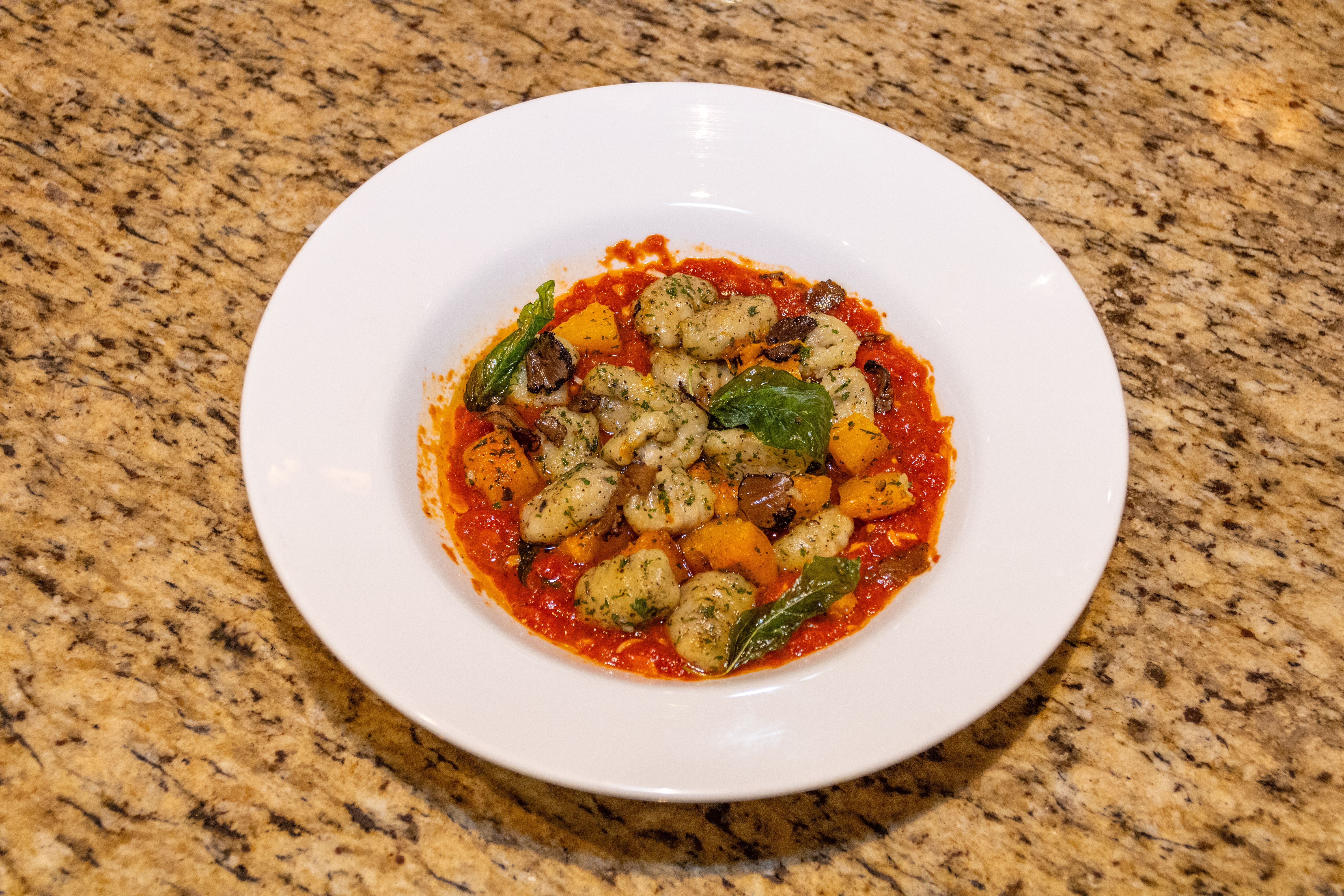 plated gnocchi
