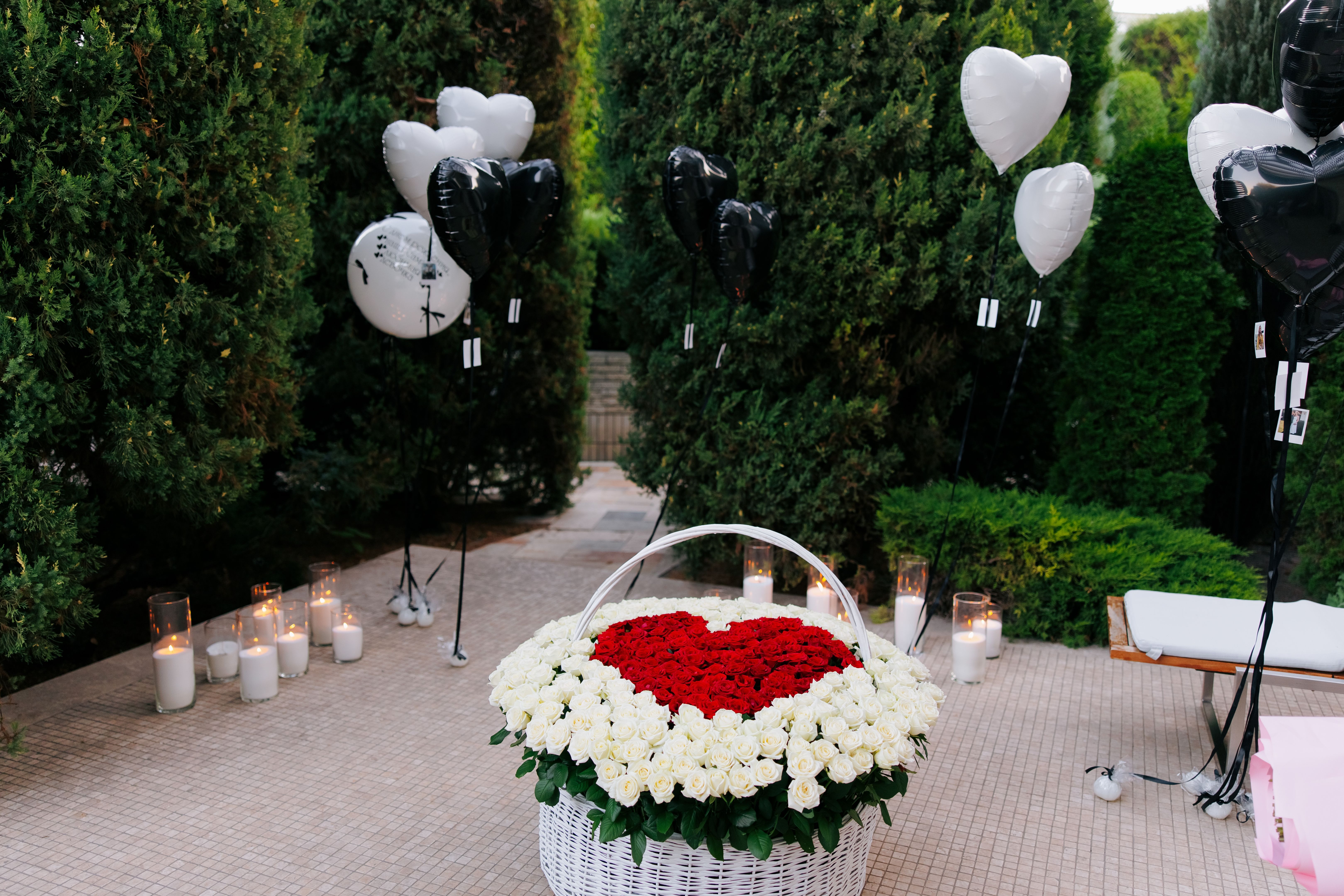 balloon decorations with flowers