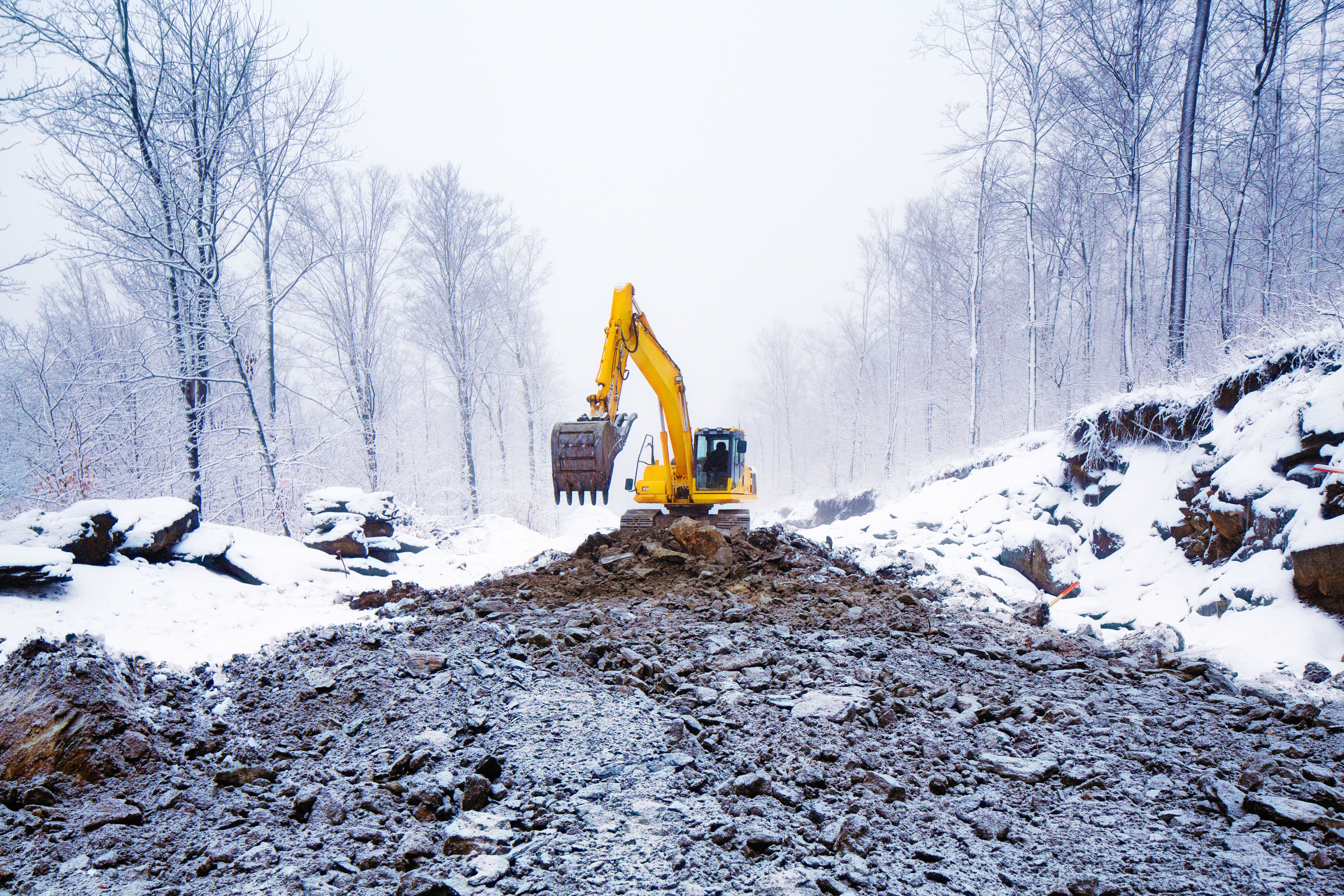 construction site winter