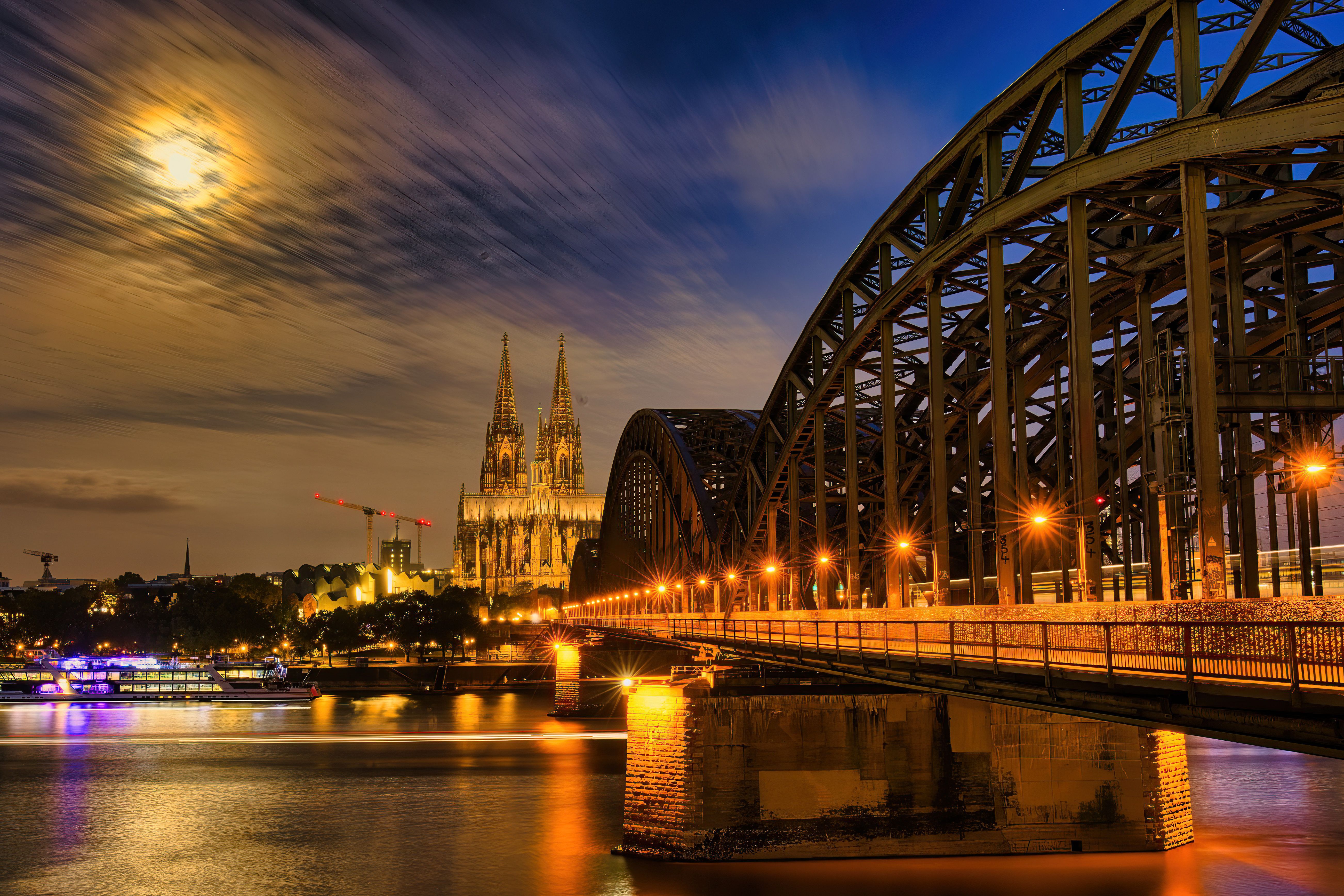 Rhine River night