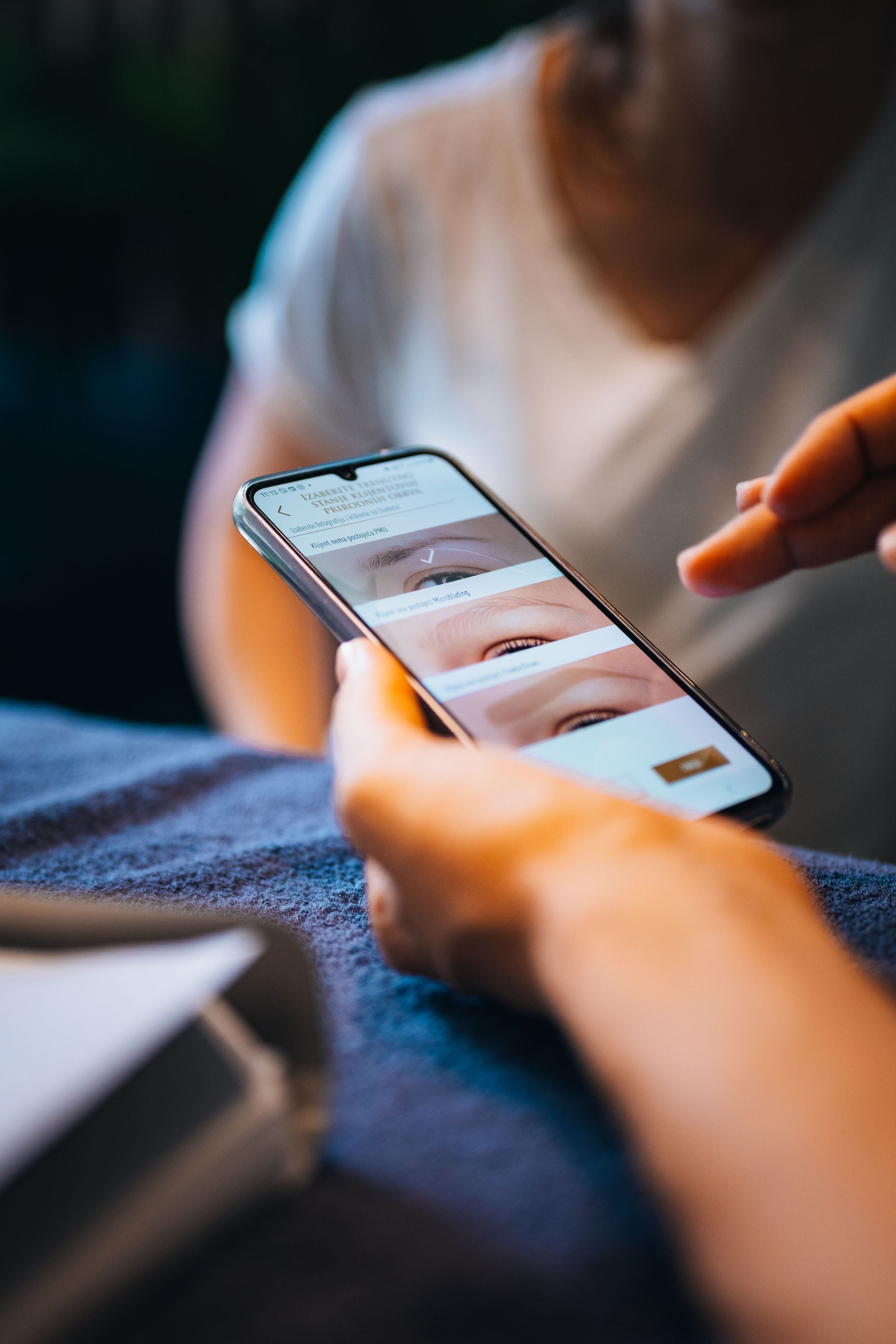 permanent makeup application