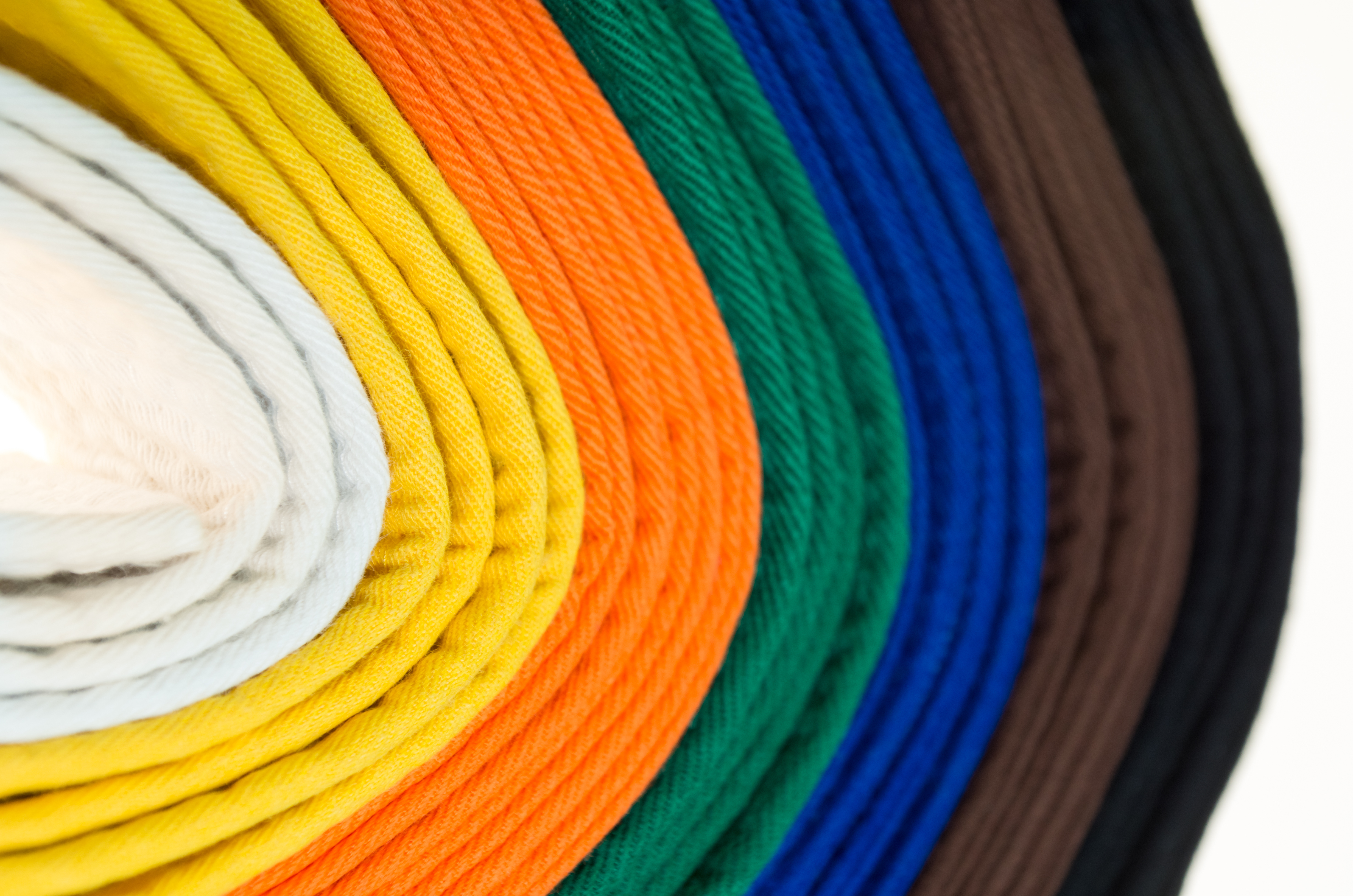 colored belts in martial arts,  part of judo uniform