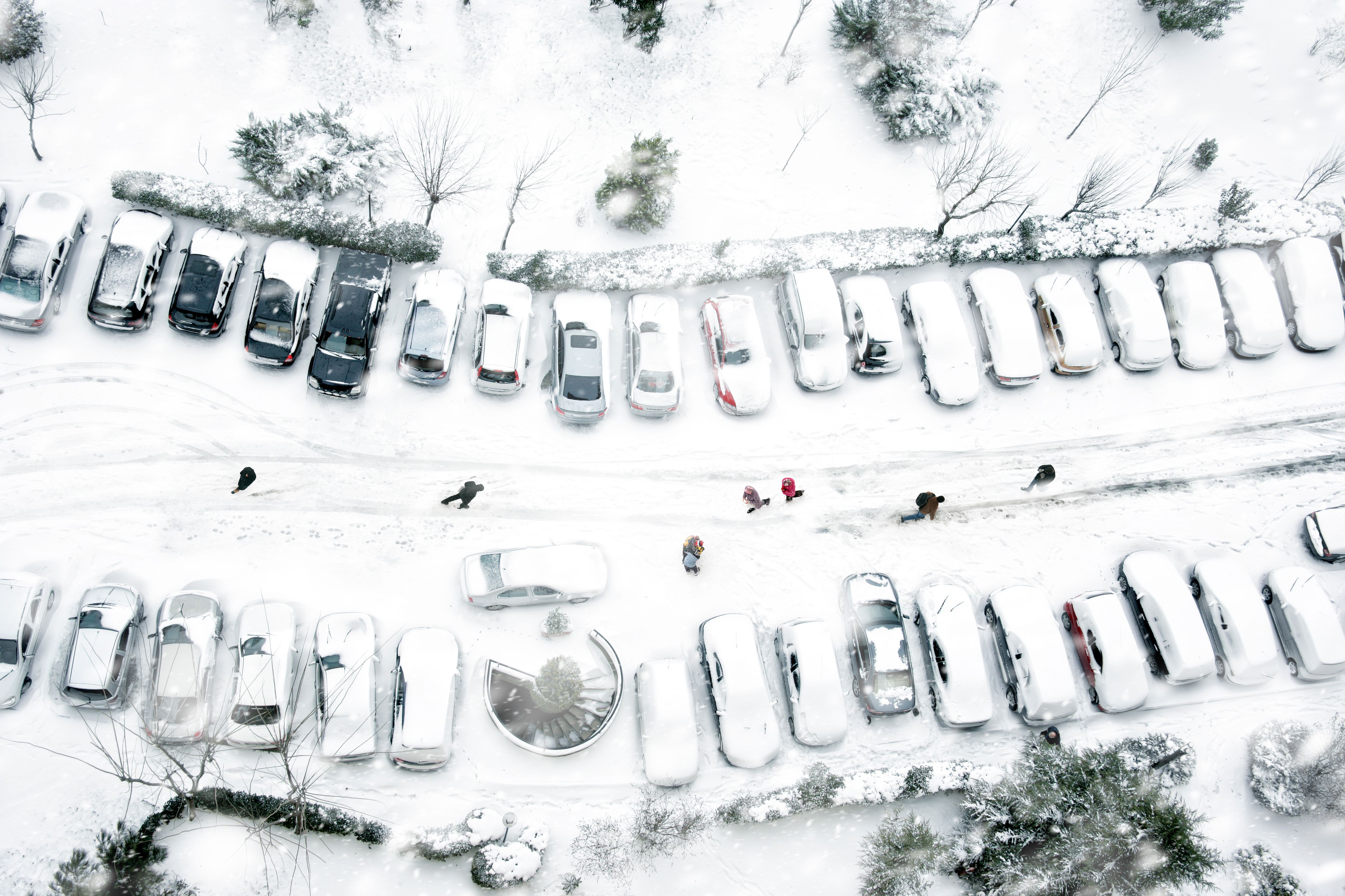 parking lot snow