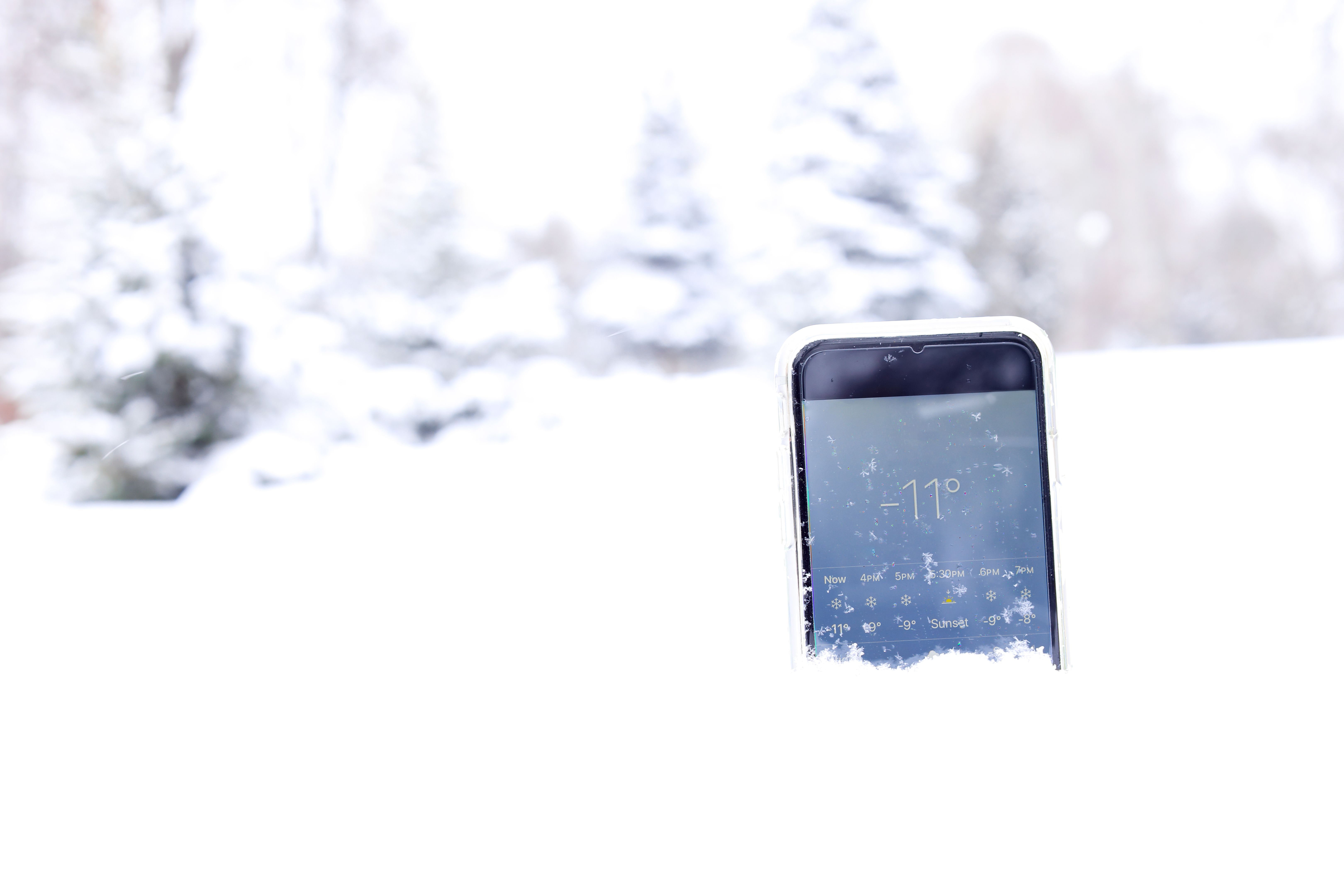 frozen smartphone