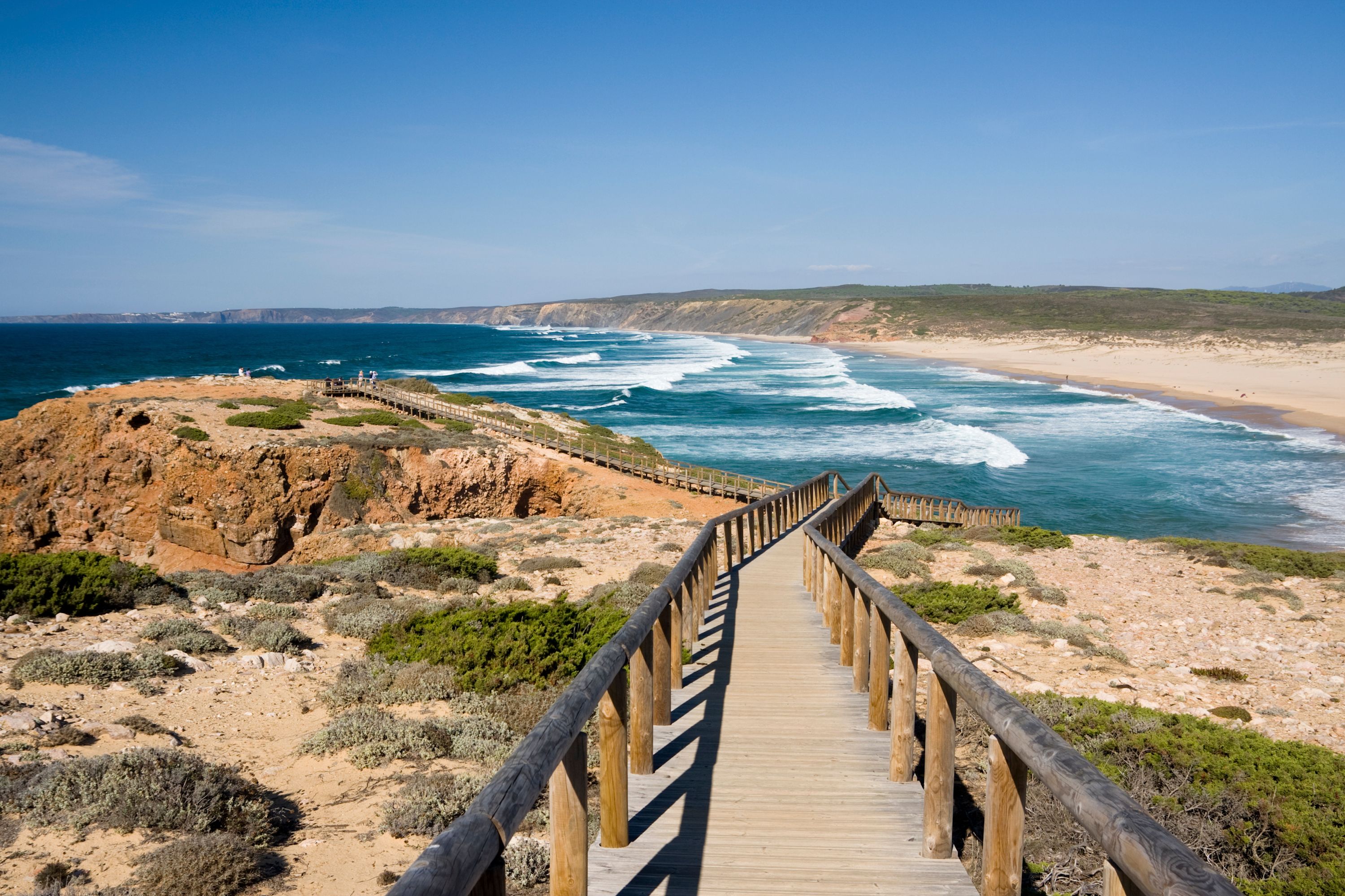 Beach of the beach path on Portugal's Algarve coast