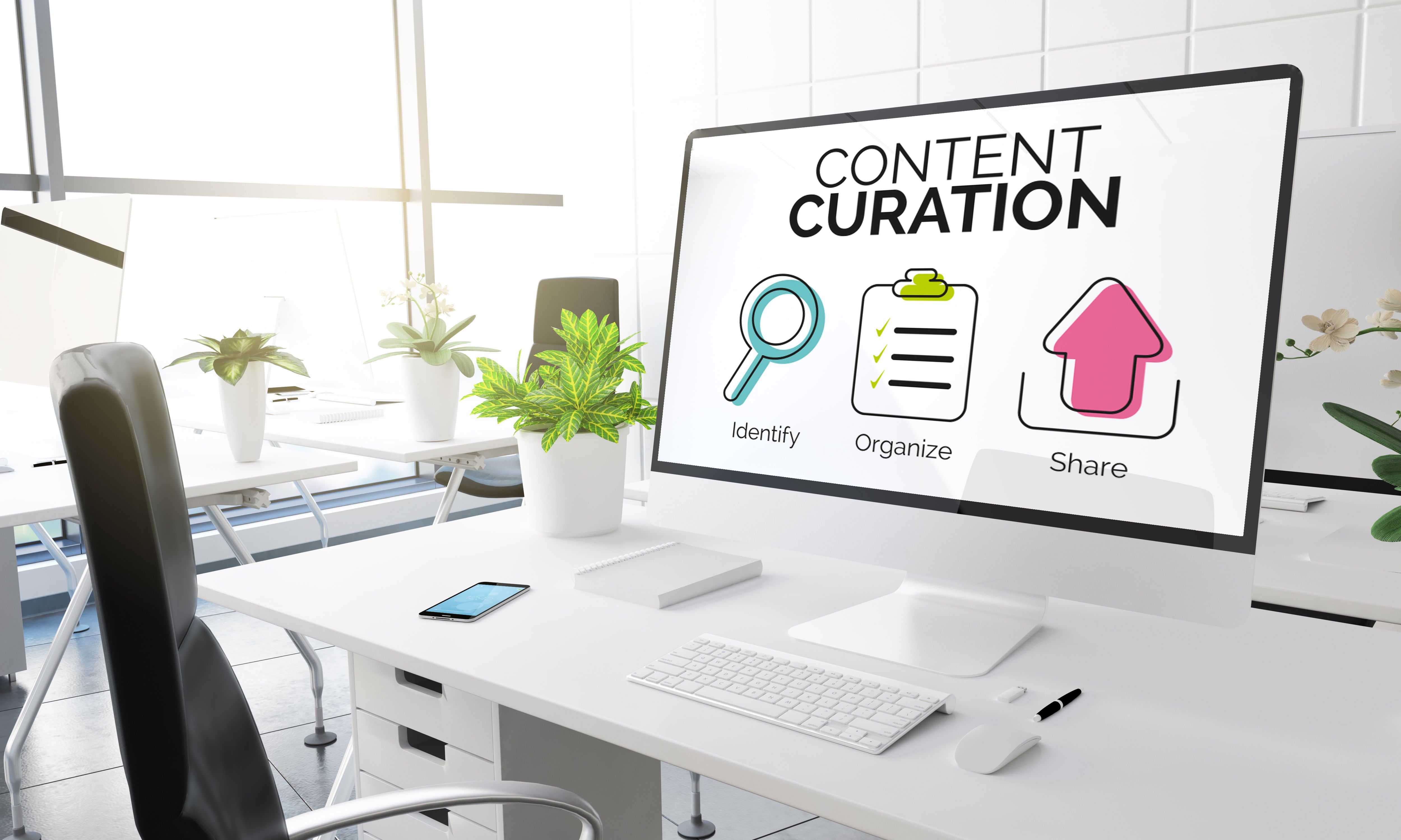 computer office content curation computer office content curation