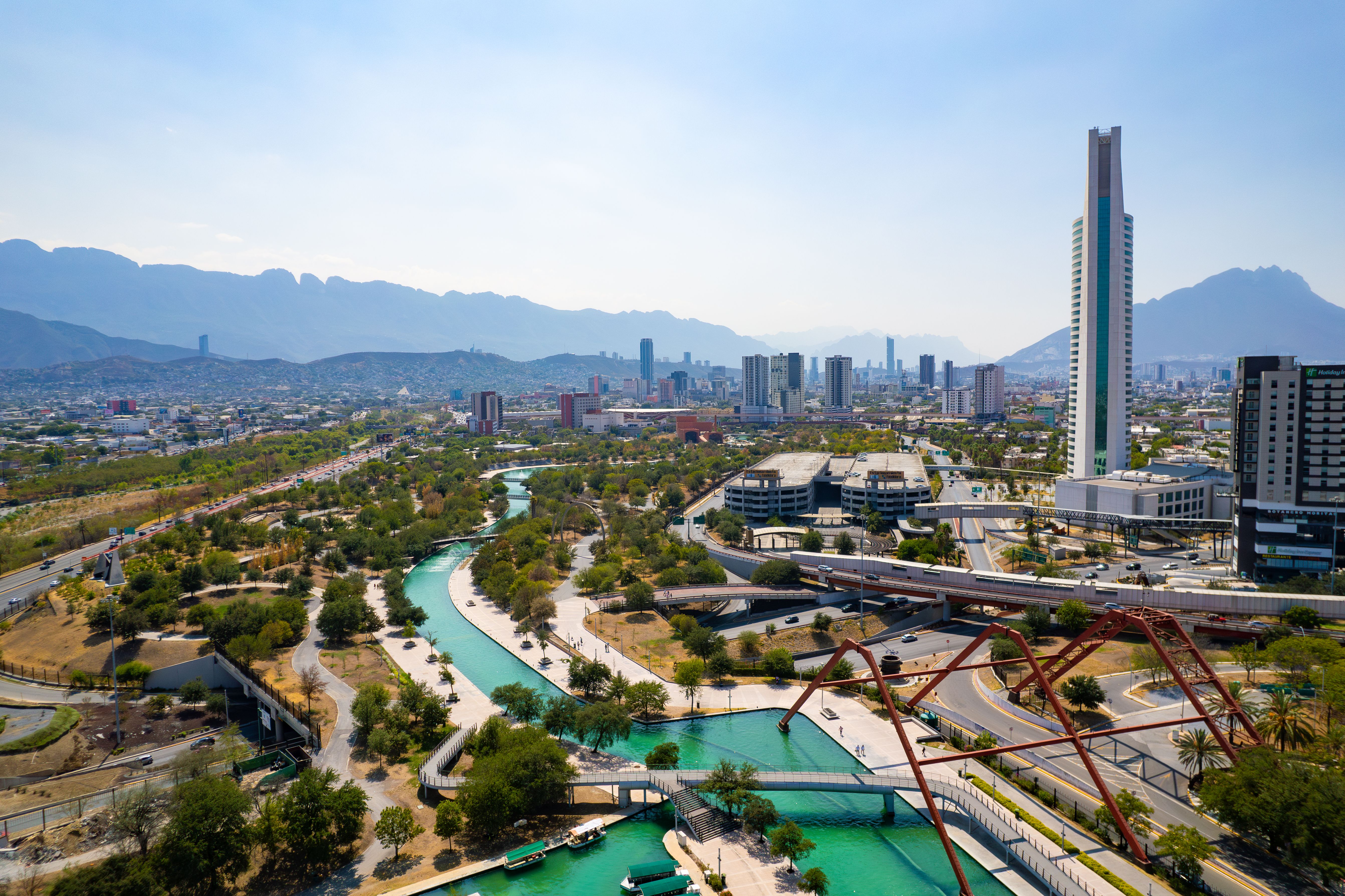 Amazing View of Fundadora Park in Monterrey, Mexico.