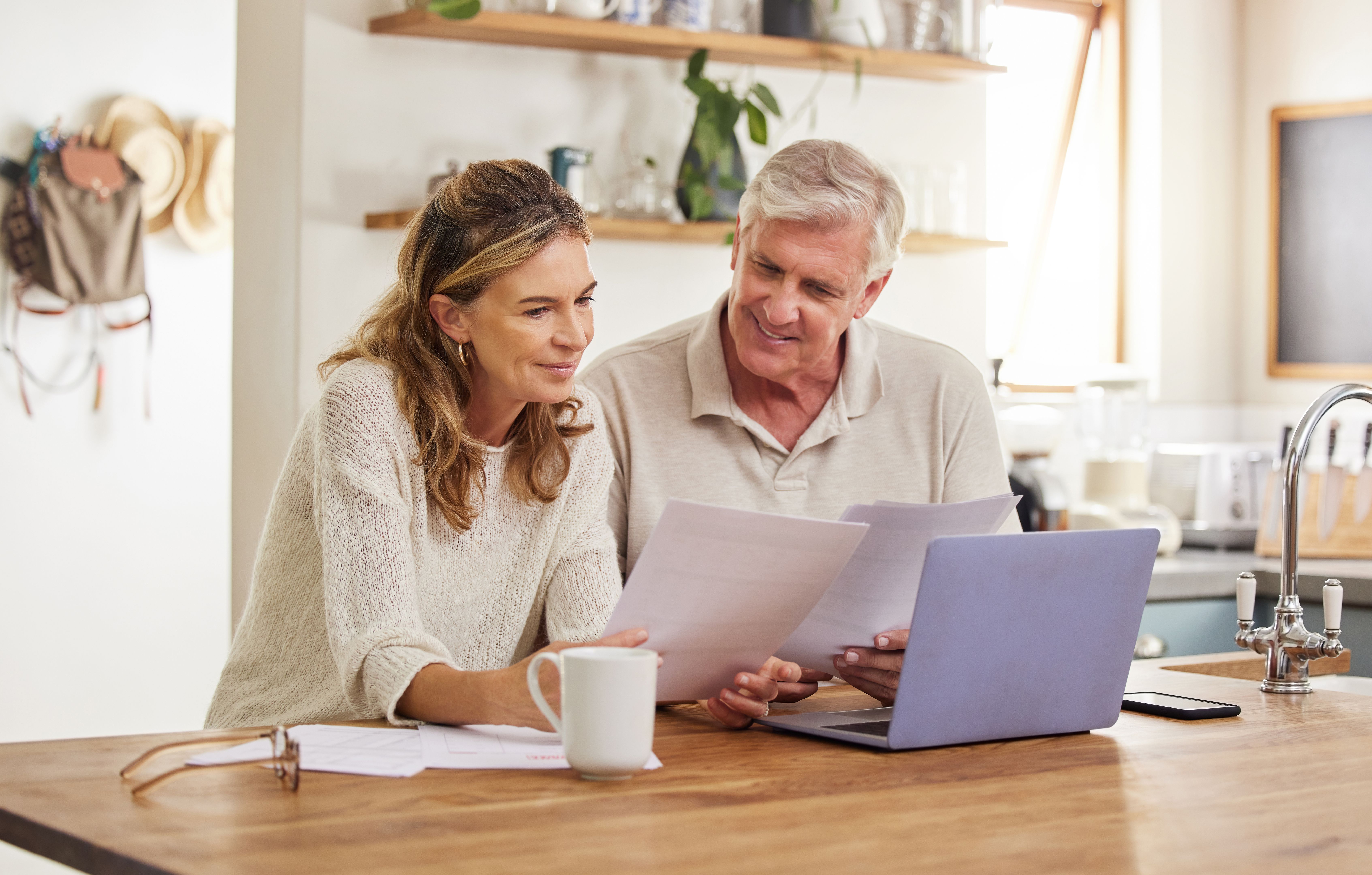 parents reviewing documents