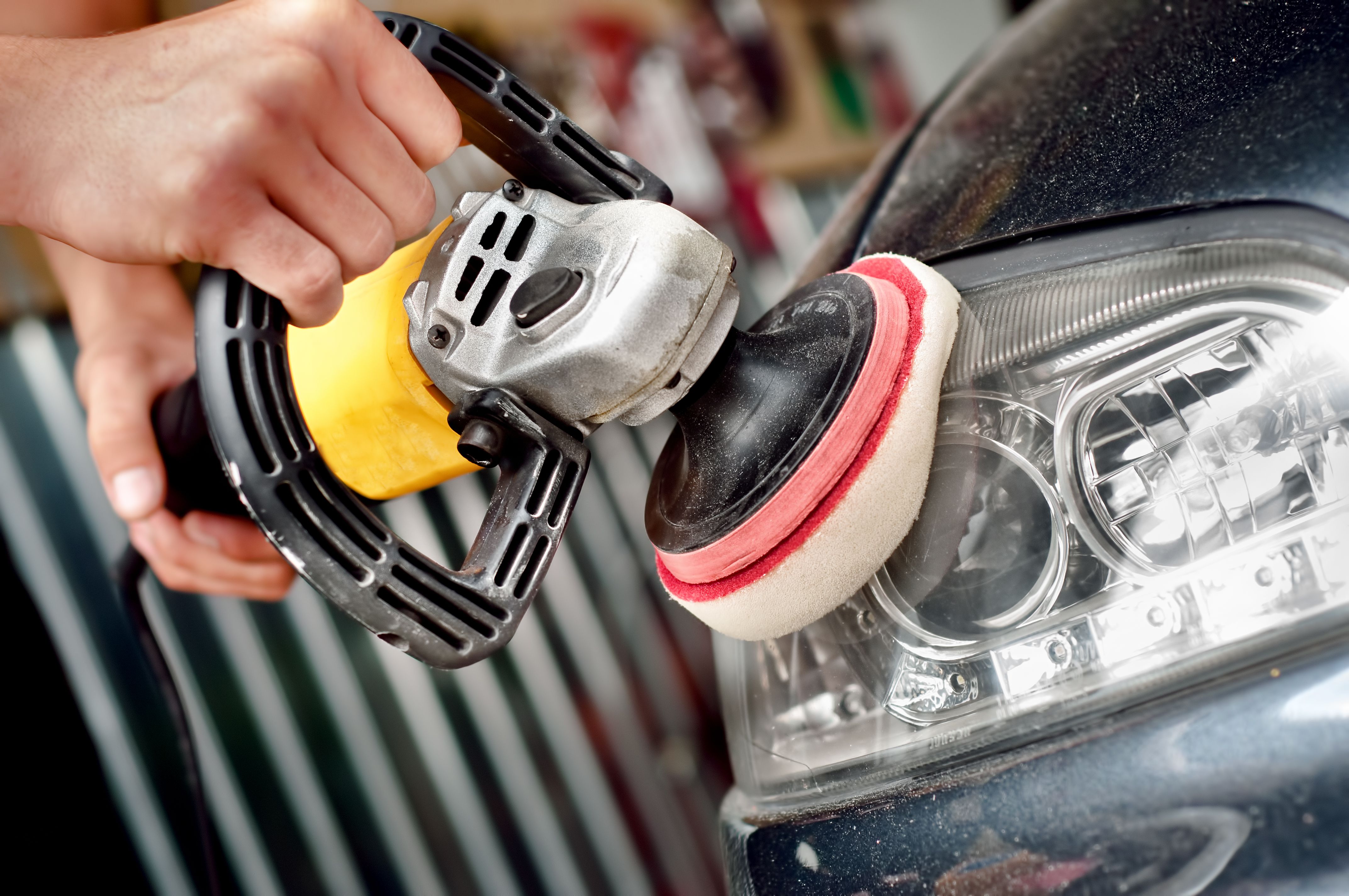 polishing headlights