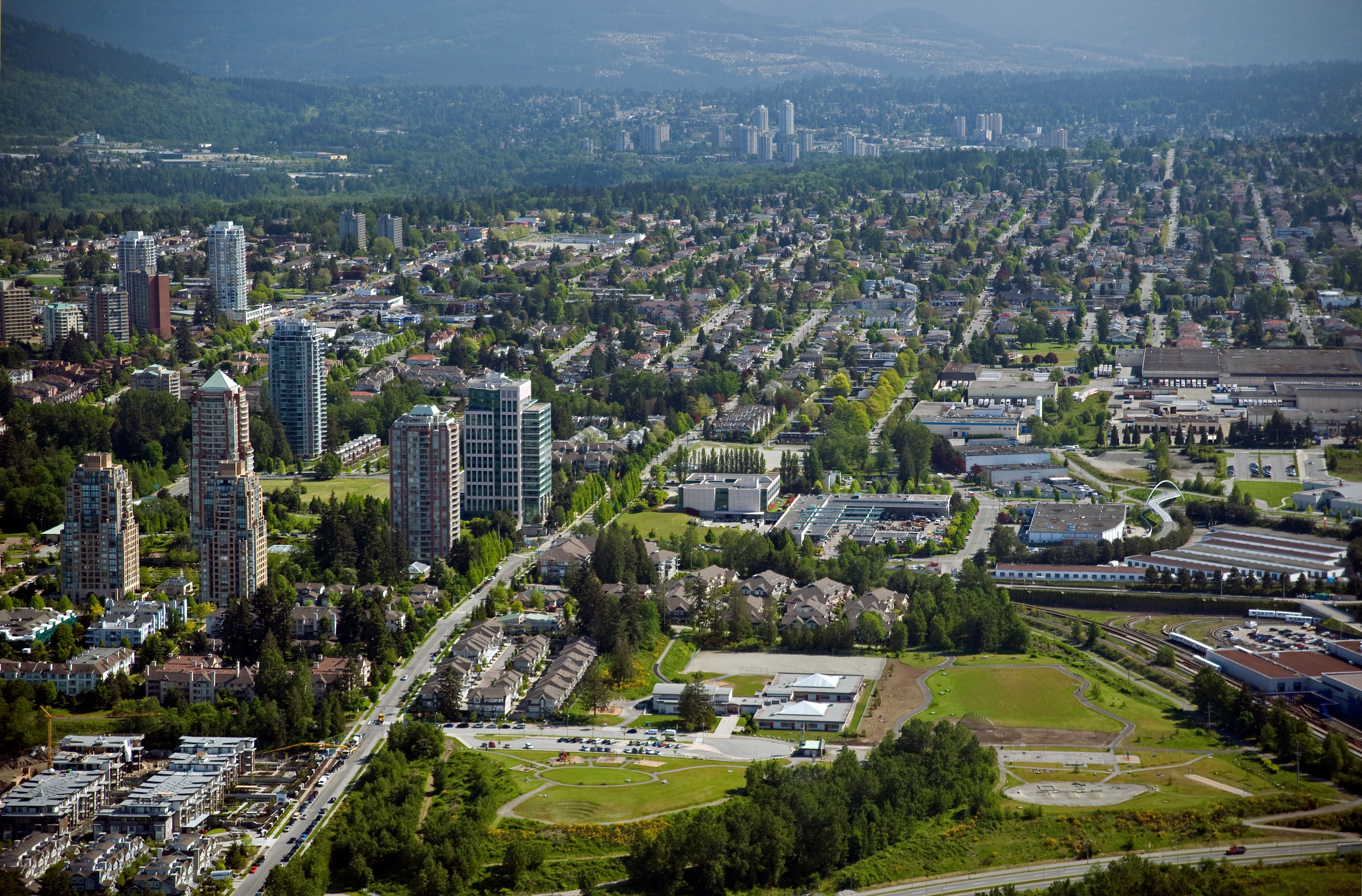 Vancouver Aerial - Burnaby and New Westminster