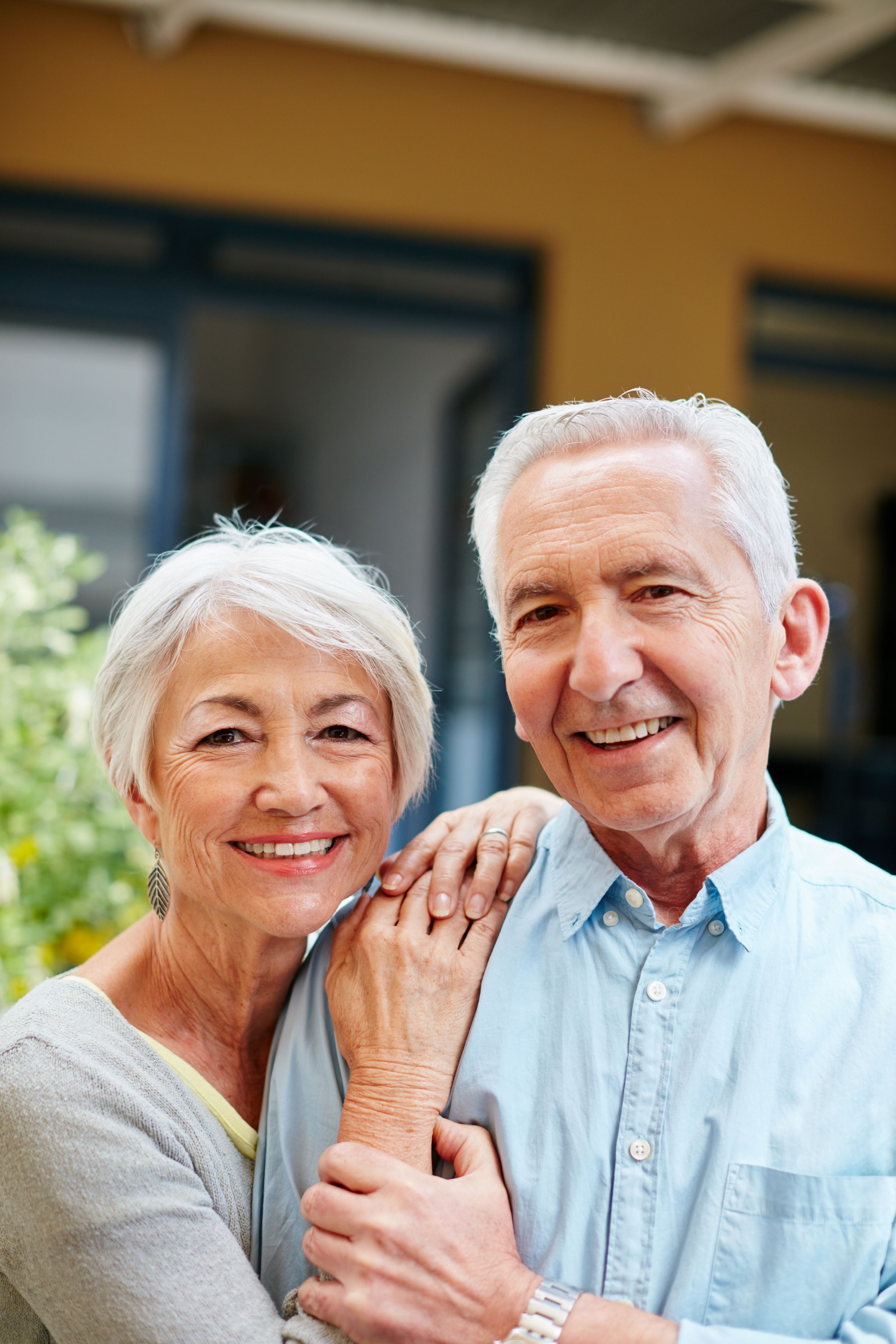 retired couple happy