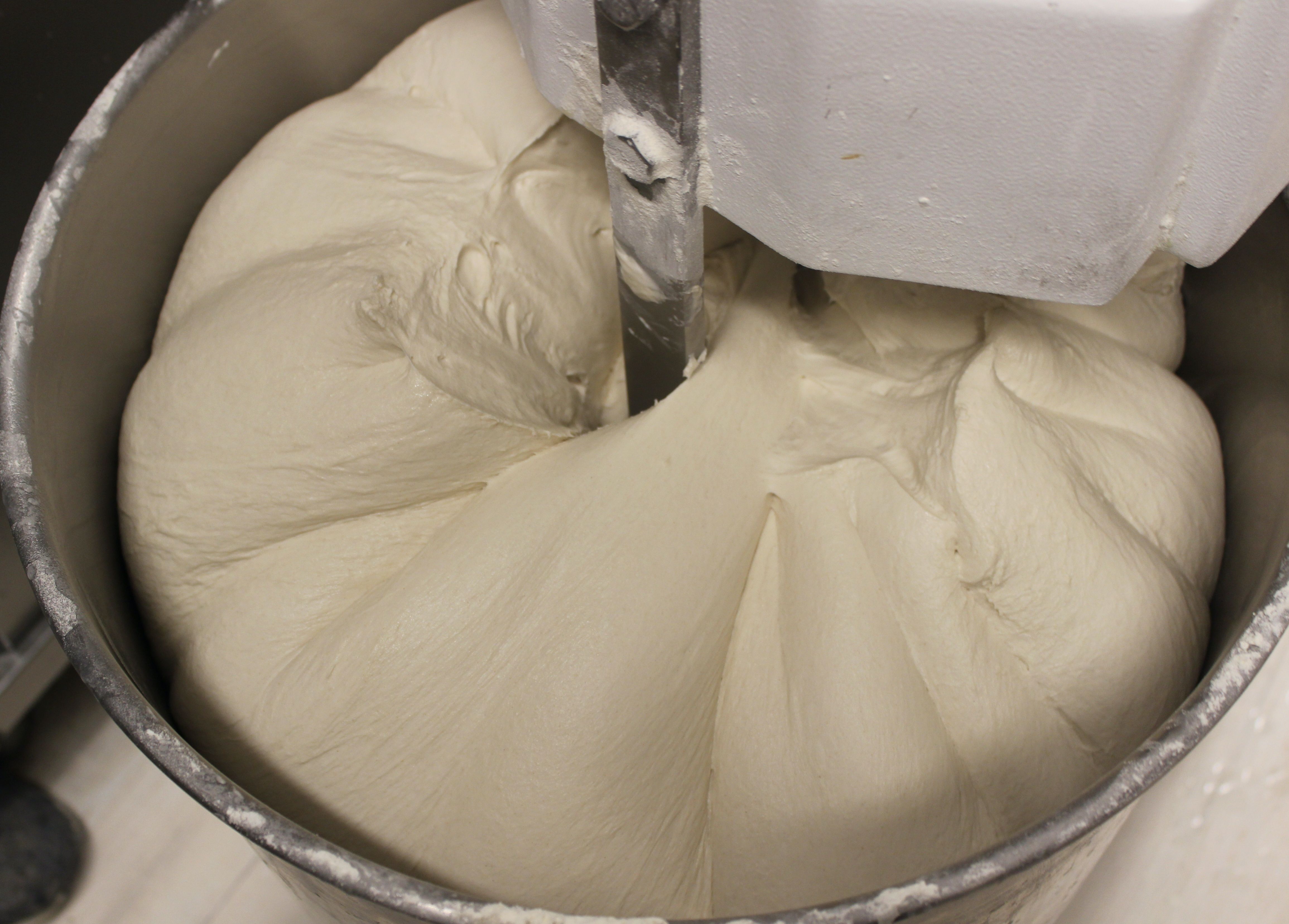 mixing pasta dough