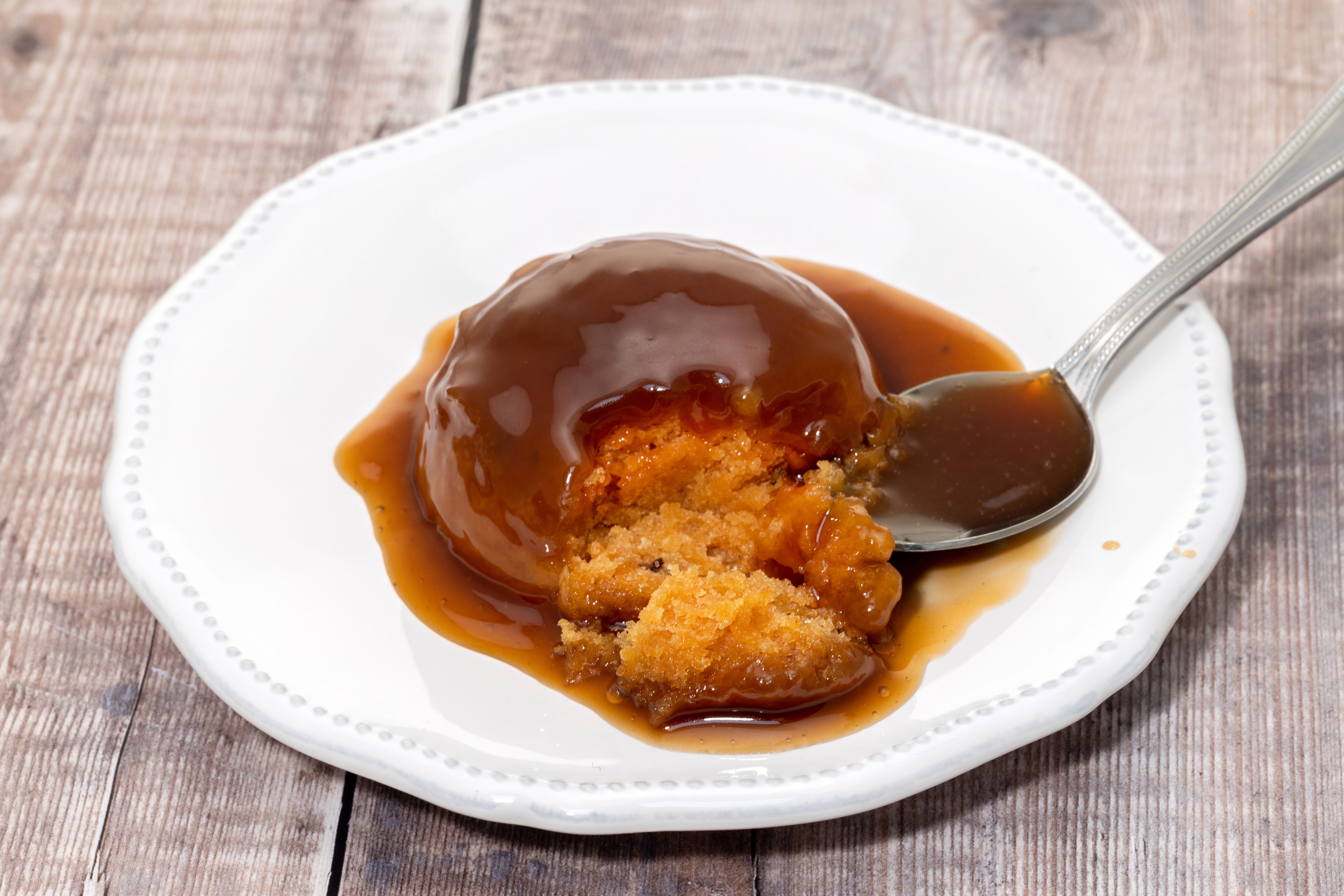 making sticky toffee pudding