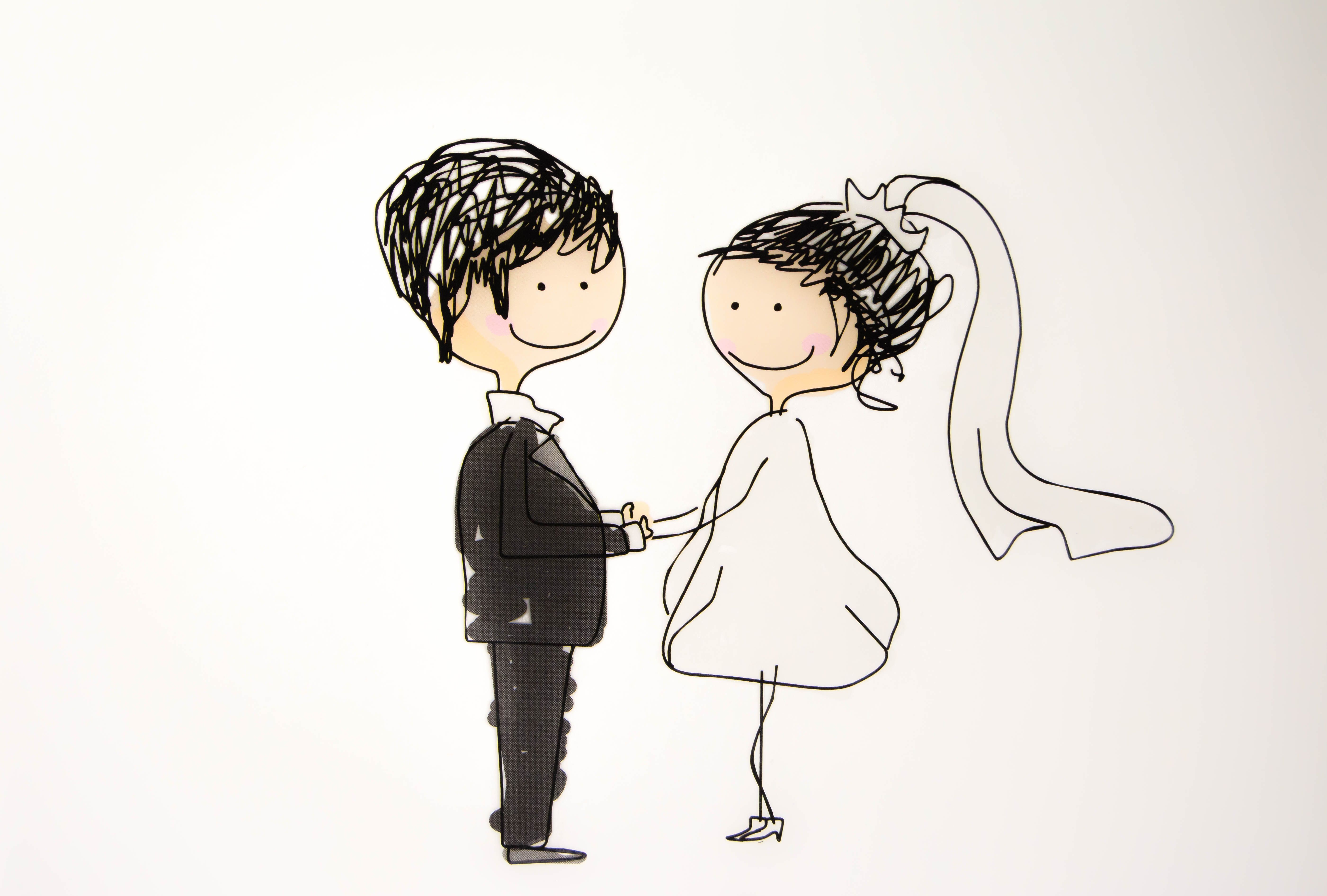 cartoon wedding