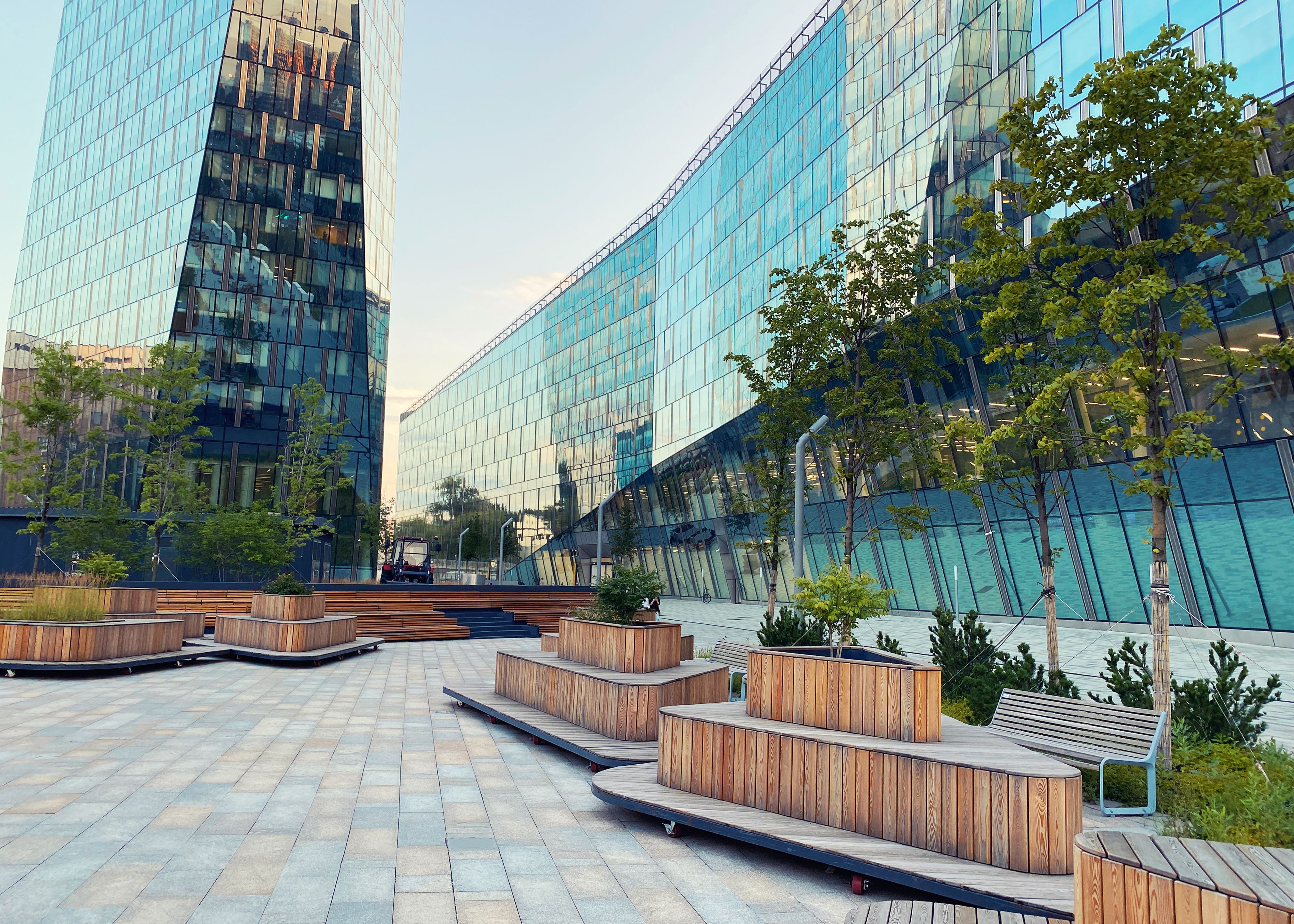 modern glass building
