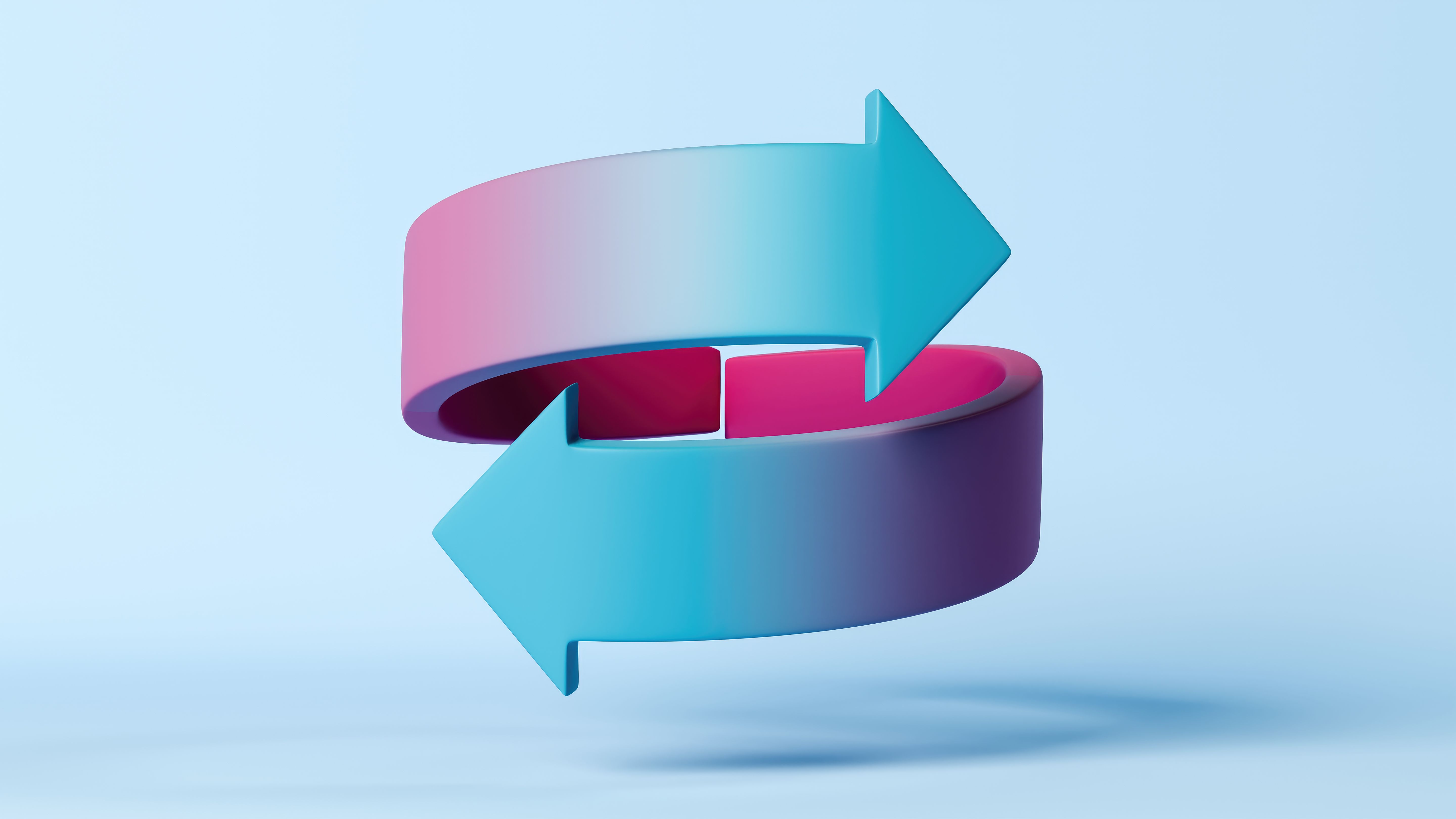 Expanding Possibilities, Diverging Paths, Two Arrows Pointing in Different Directions, 3D Render