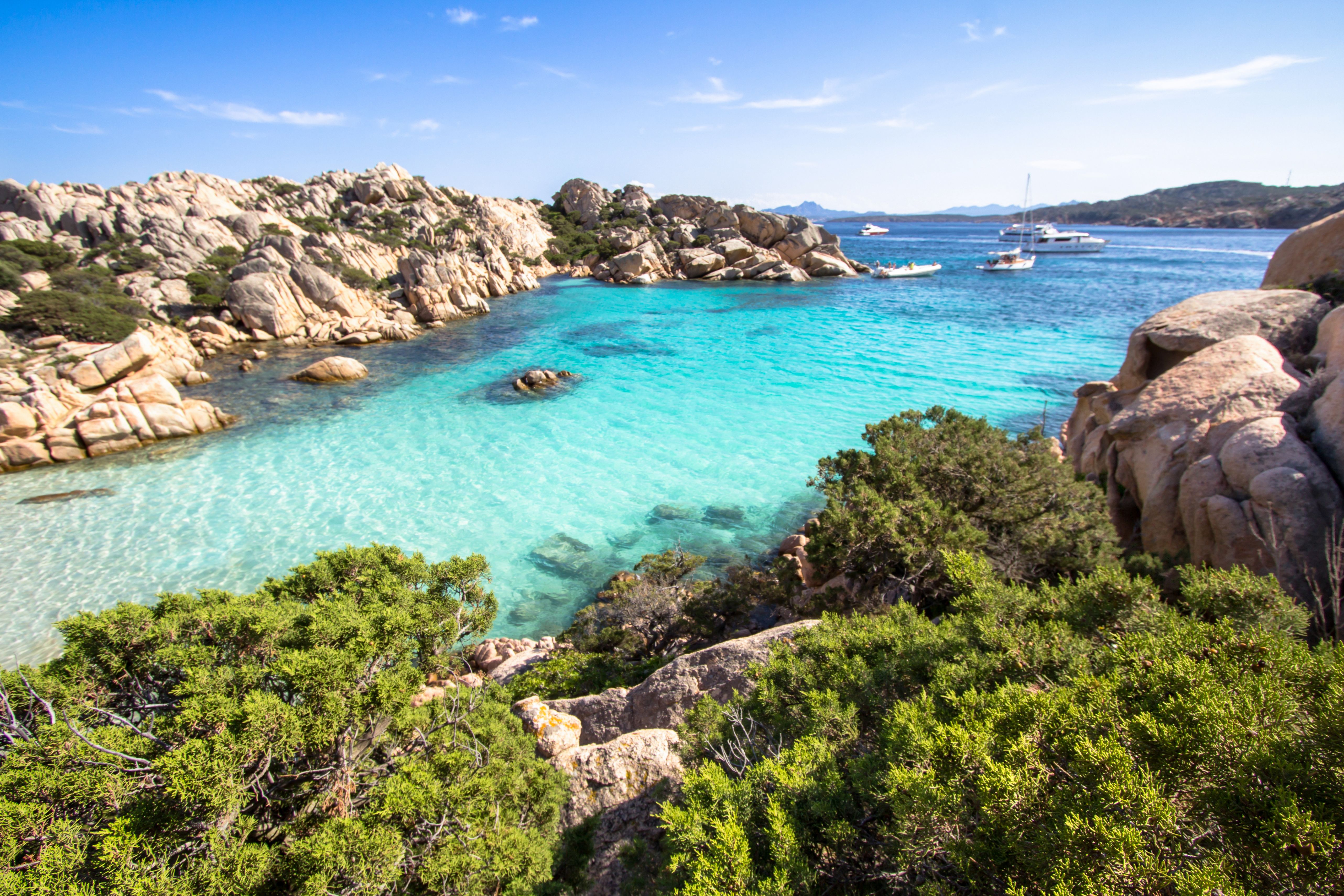 Beach of Cala Coticcio, Sardinia, Italy
