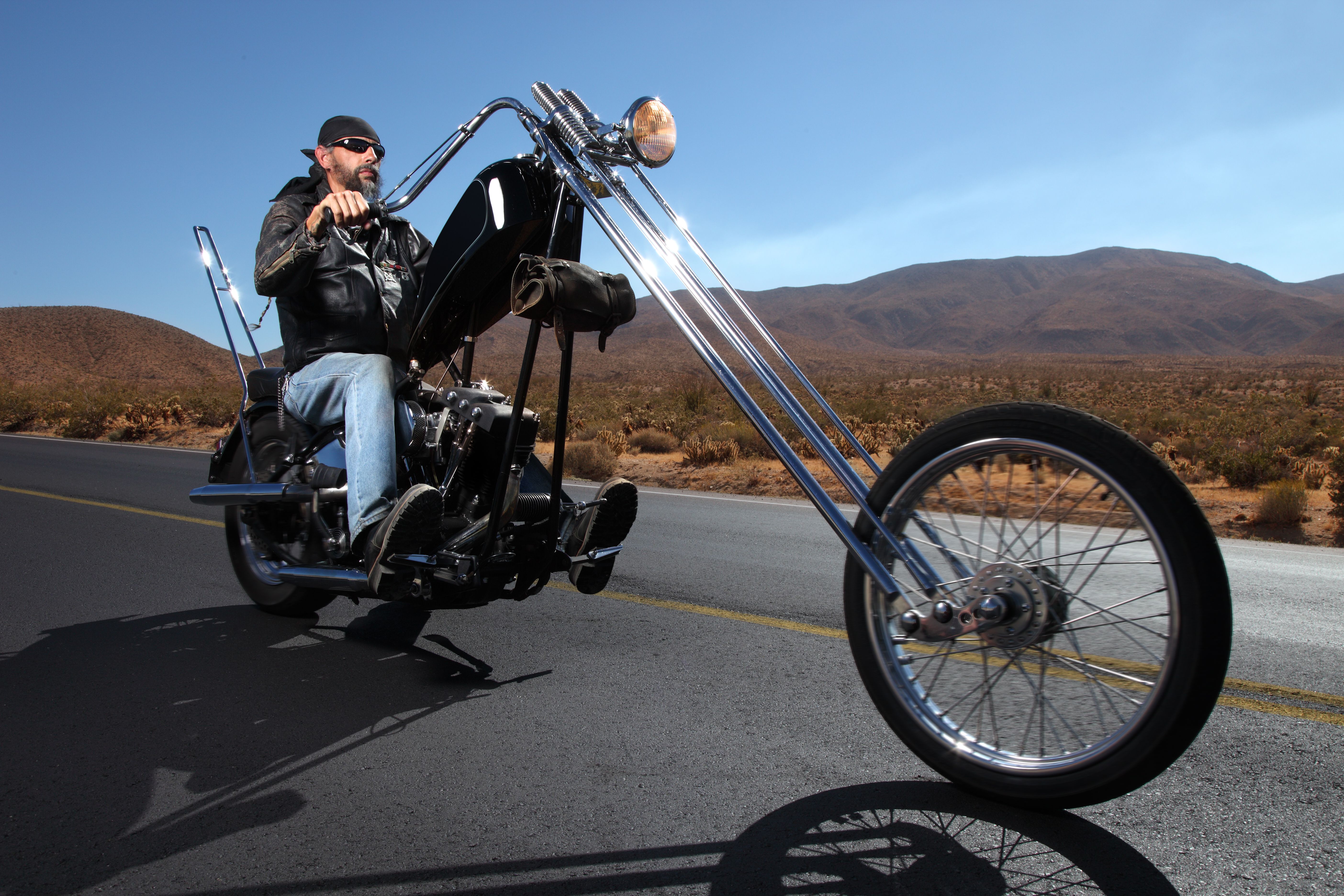 Biker Out on the Open Road