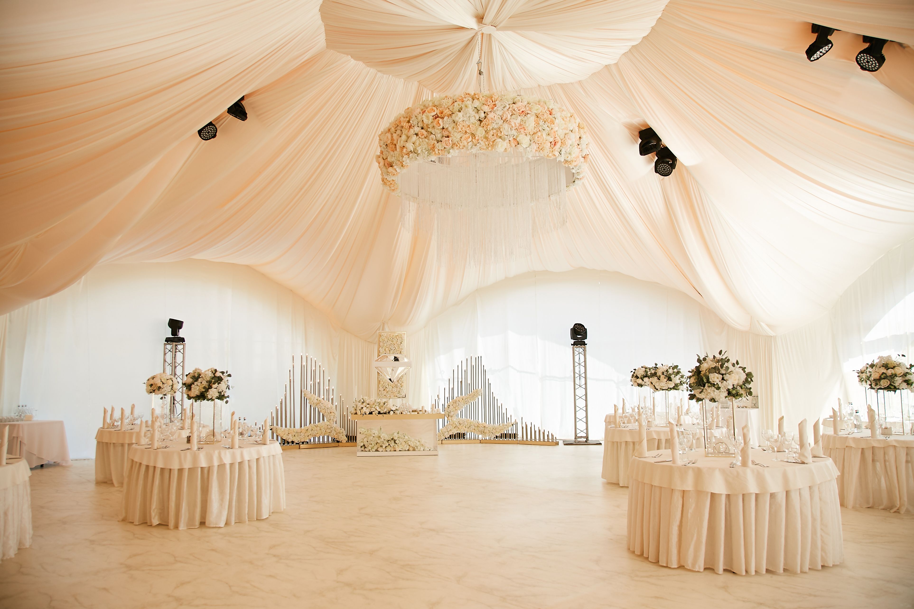 wedding tent decor