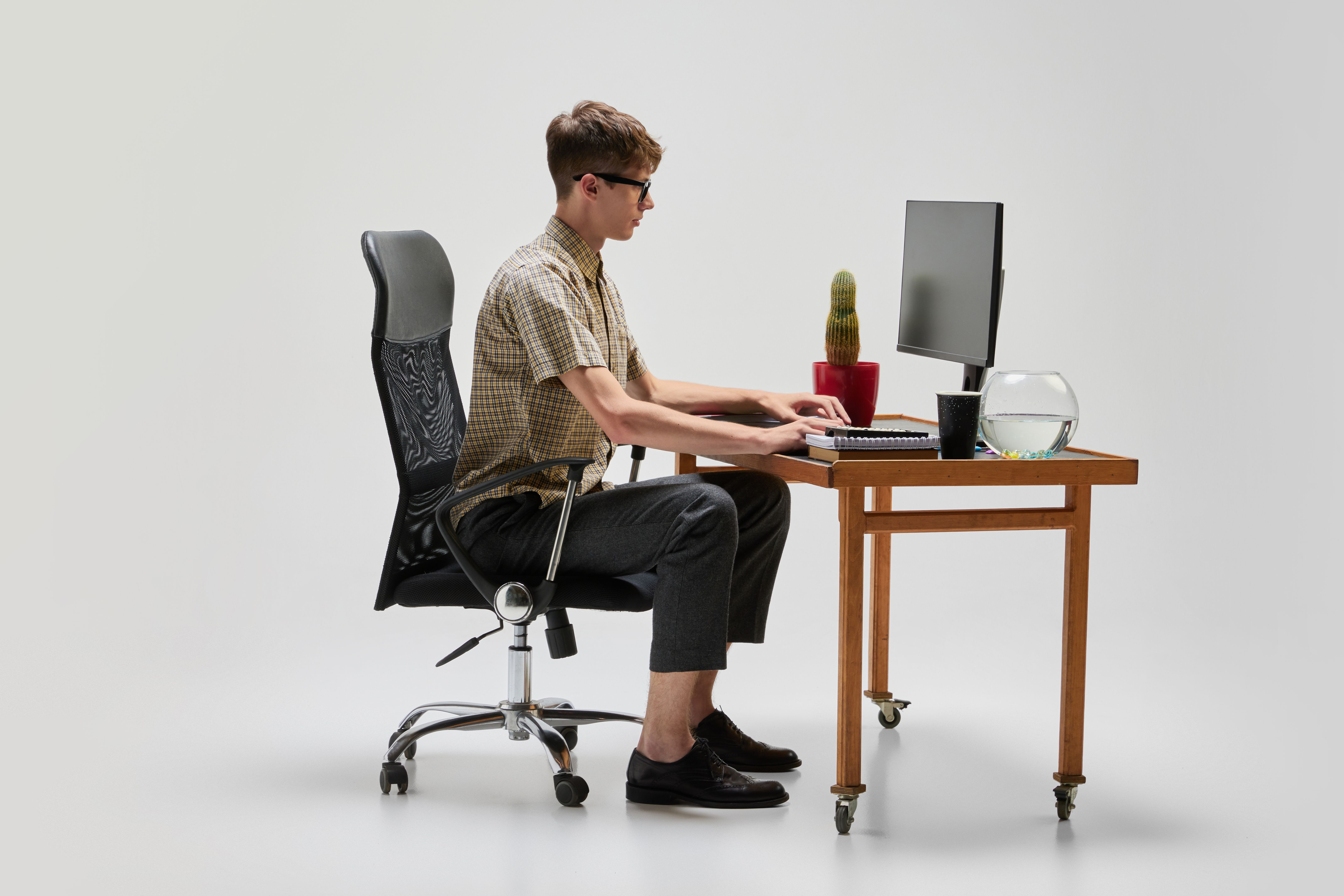 ergonomic desk setup