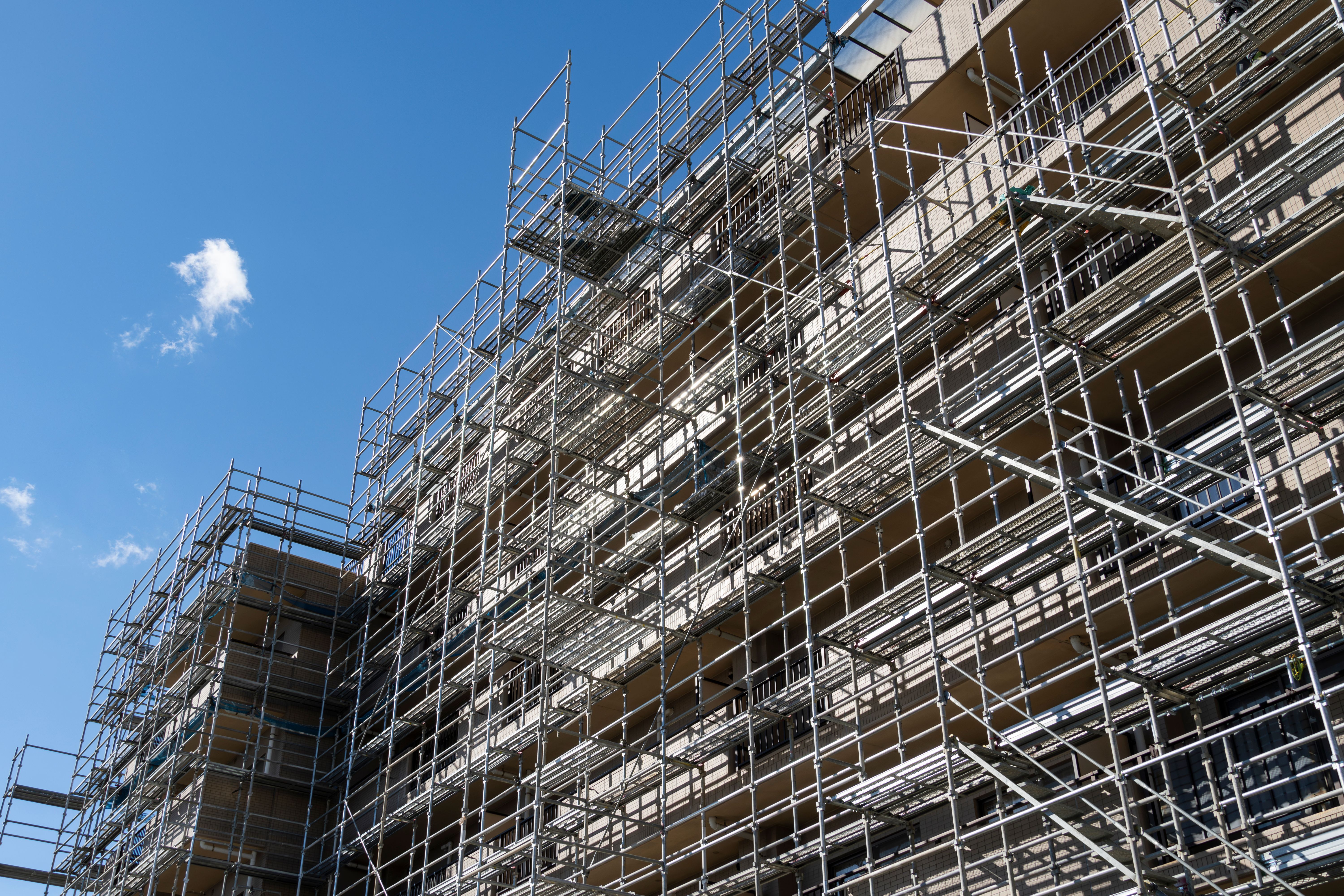 Scaffolding for condominium renovation work