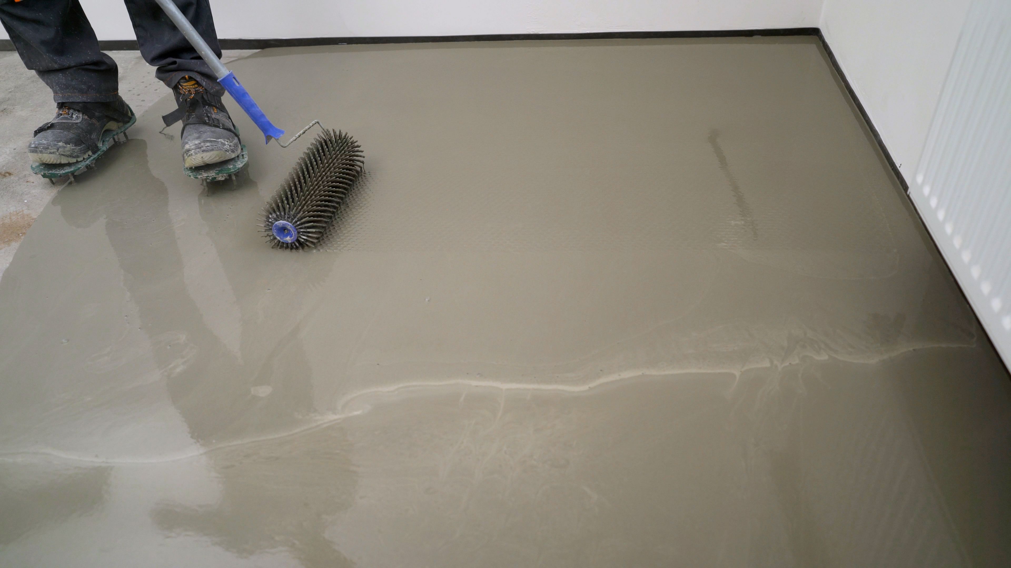 applying floor finish