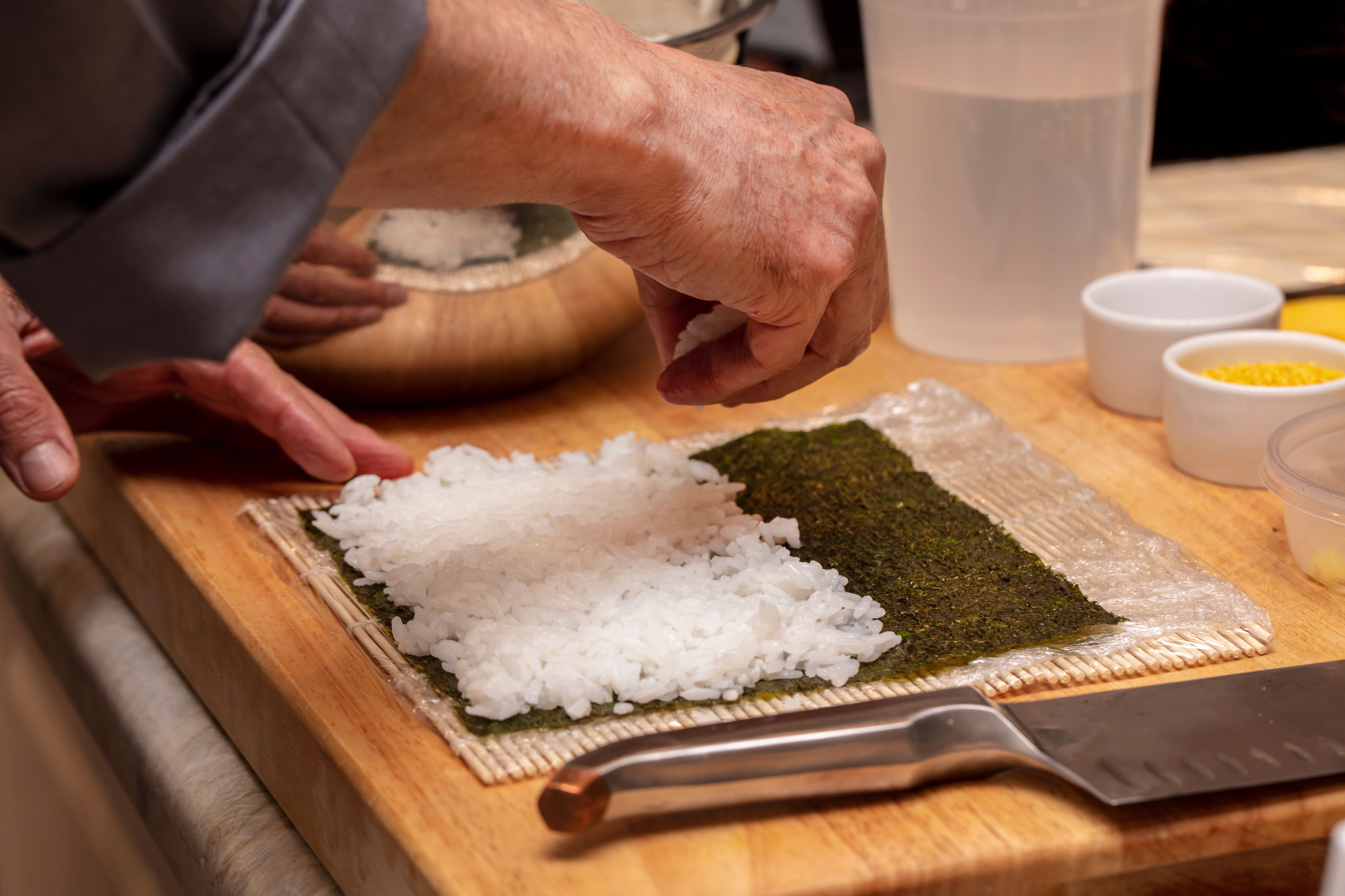cooking sushi rice