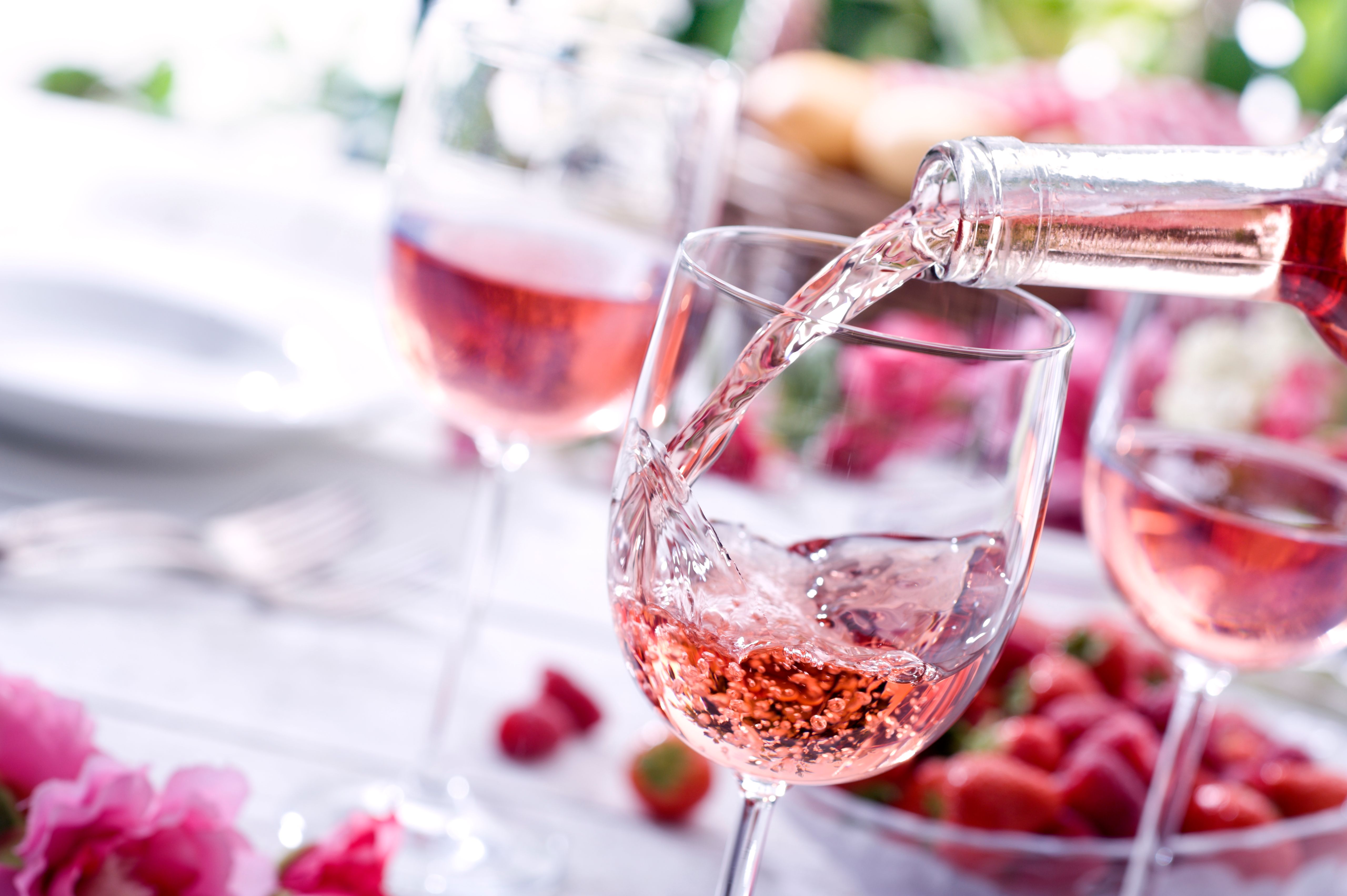rose wine glass
