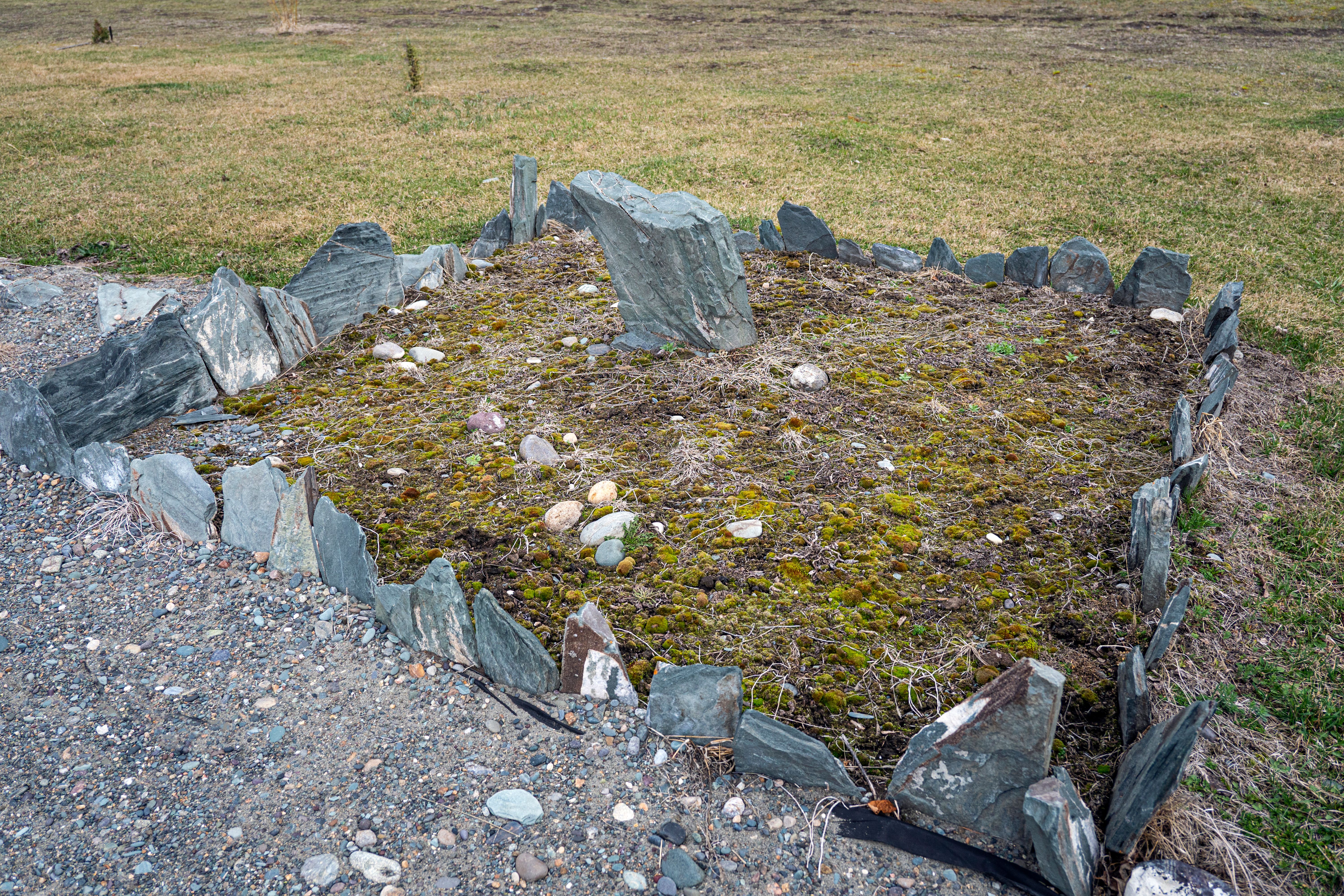 sacred place in the Altai steppe. A place of pagan worship. The grave is ancient. sacred place in the Altai steppe. A place of pagan worship. The grave is ancient.