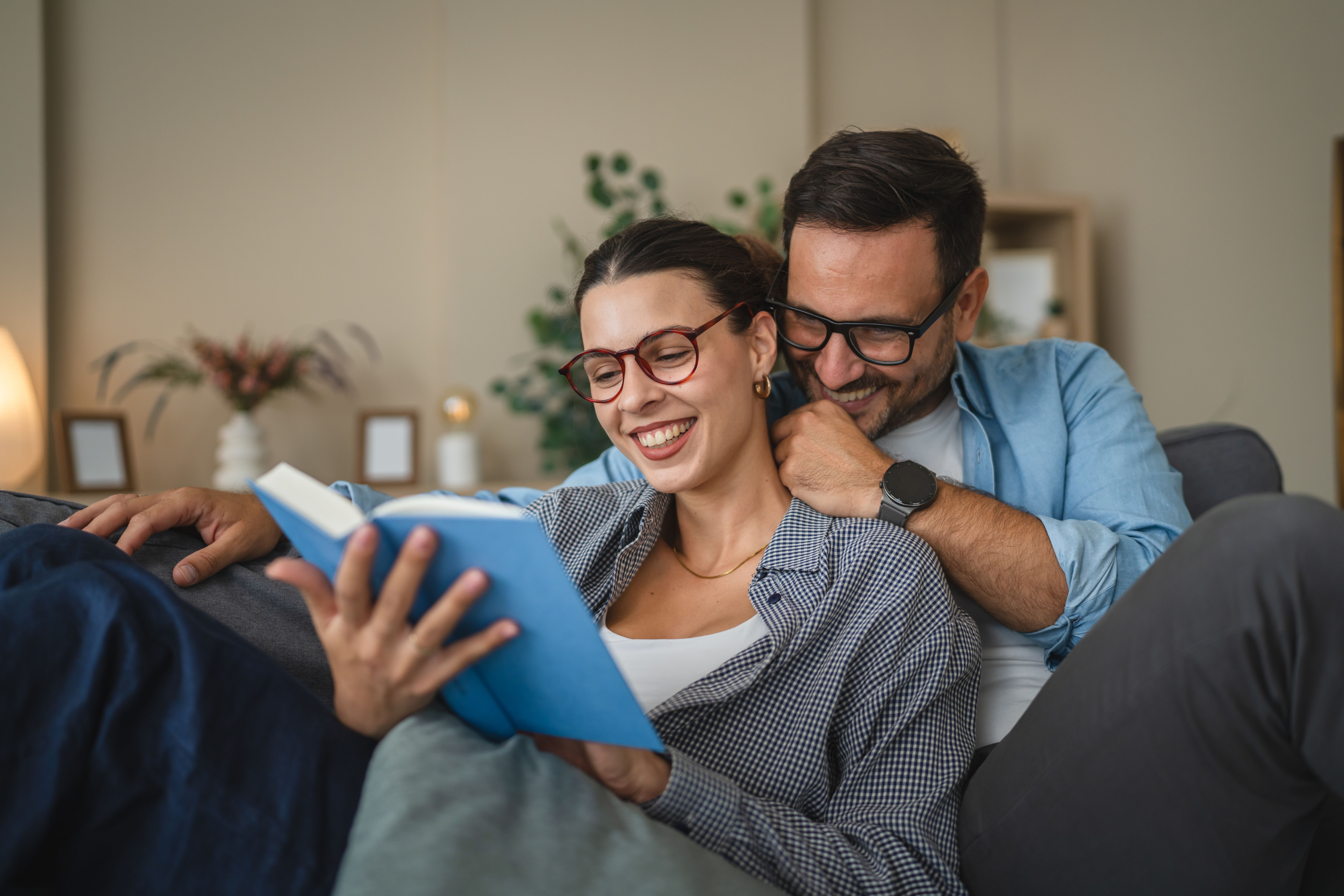 couple reading book