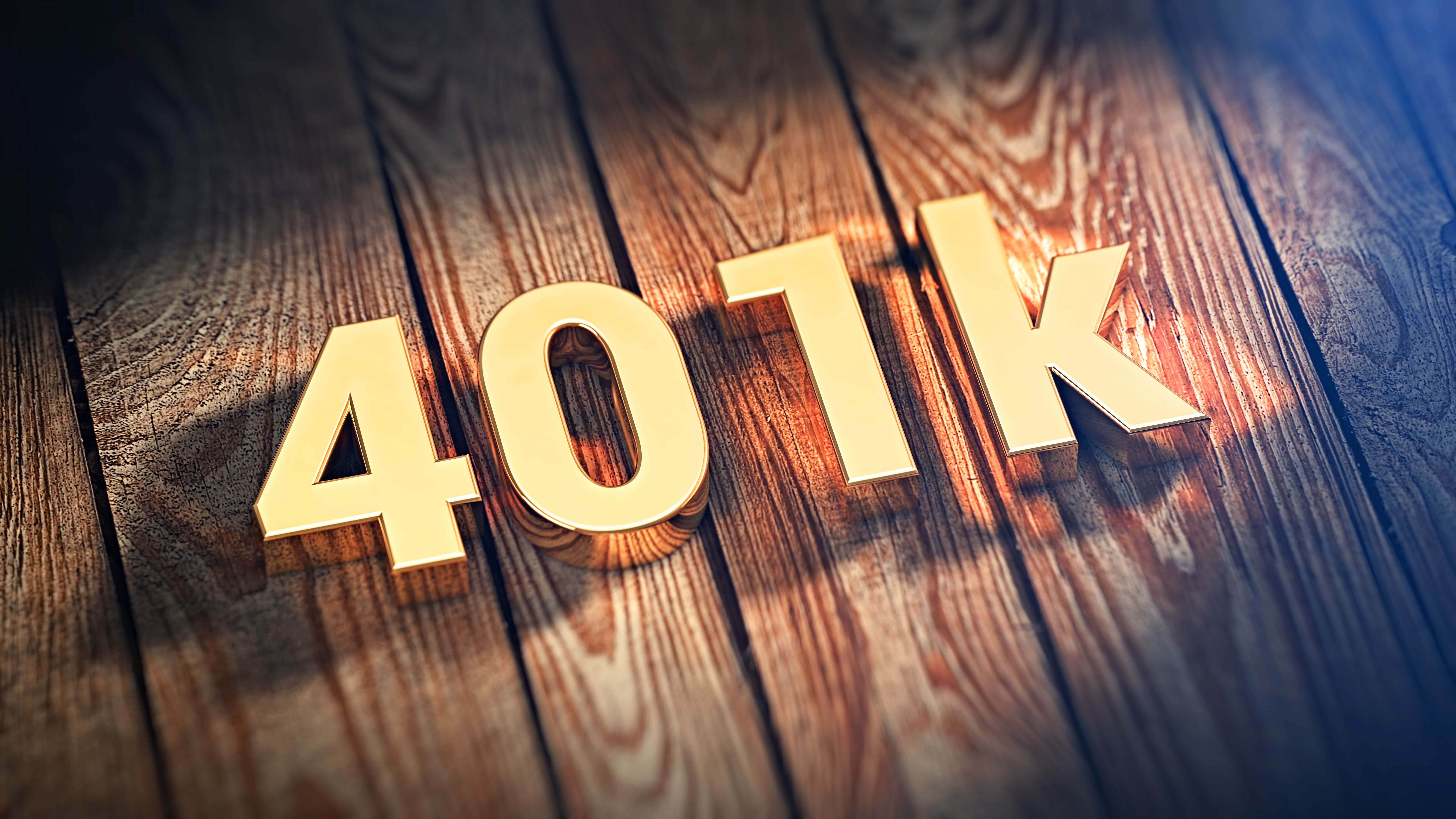 Word 401k on wood planks Word 401k on wood planks