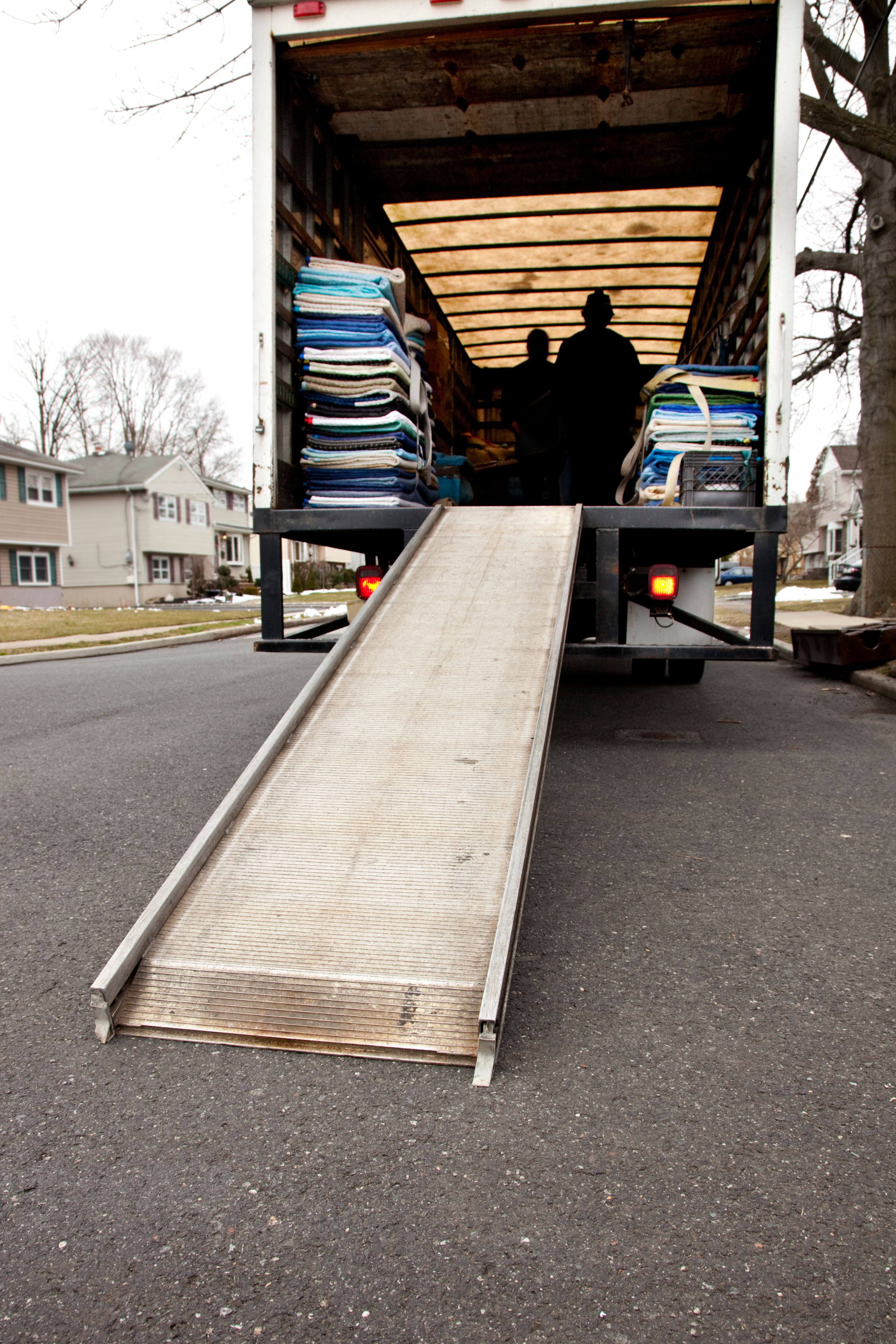 person loading truck