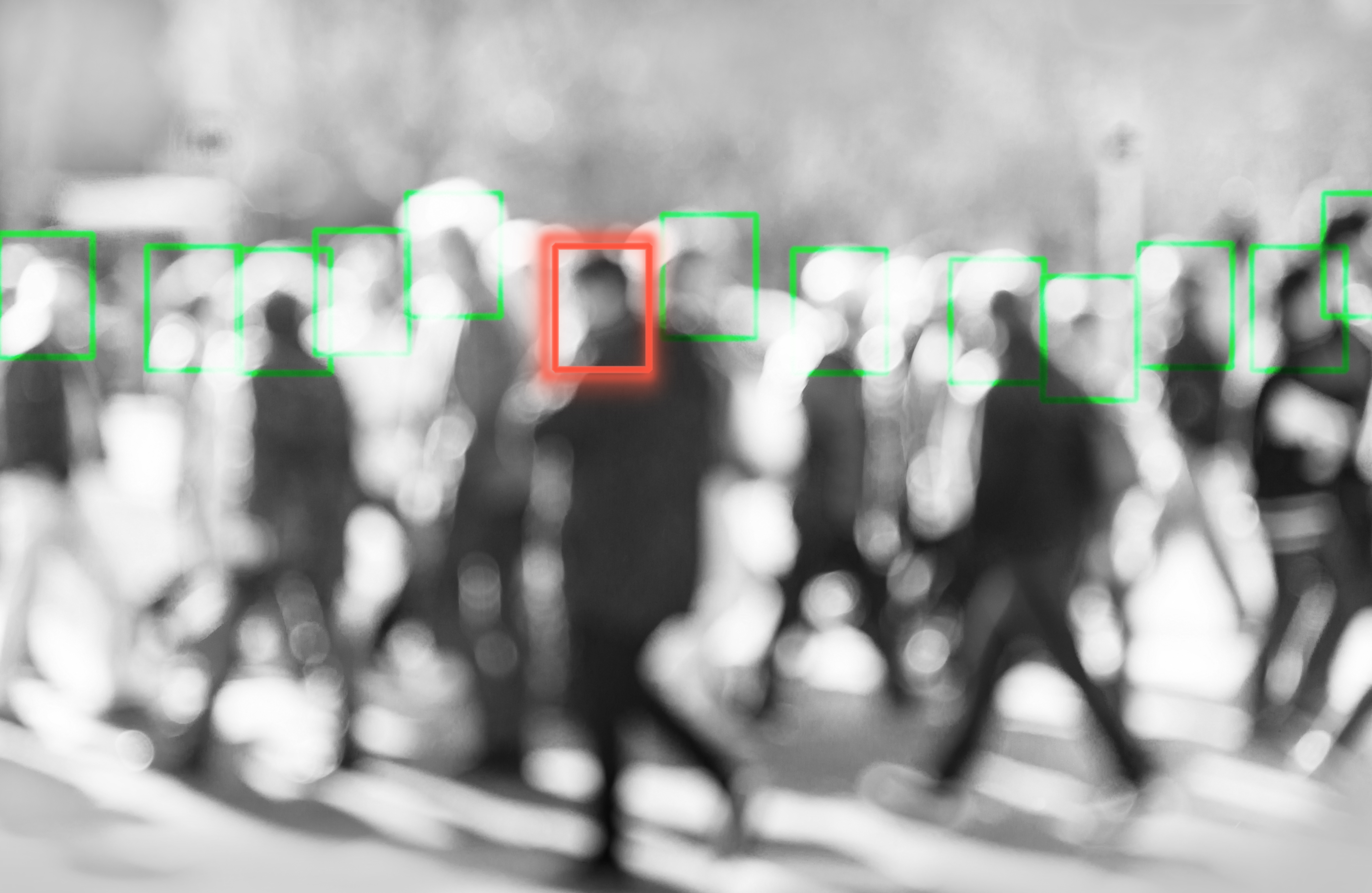 face recognition technology concept of big data and security in city face recognition technology concept of big data and security in city