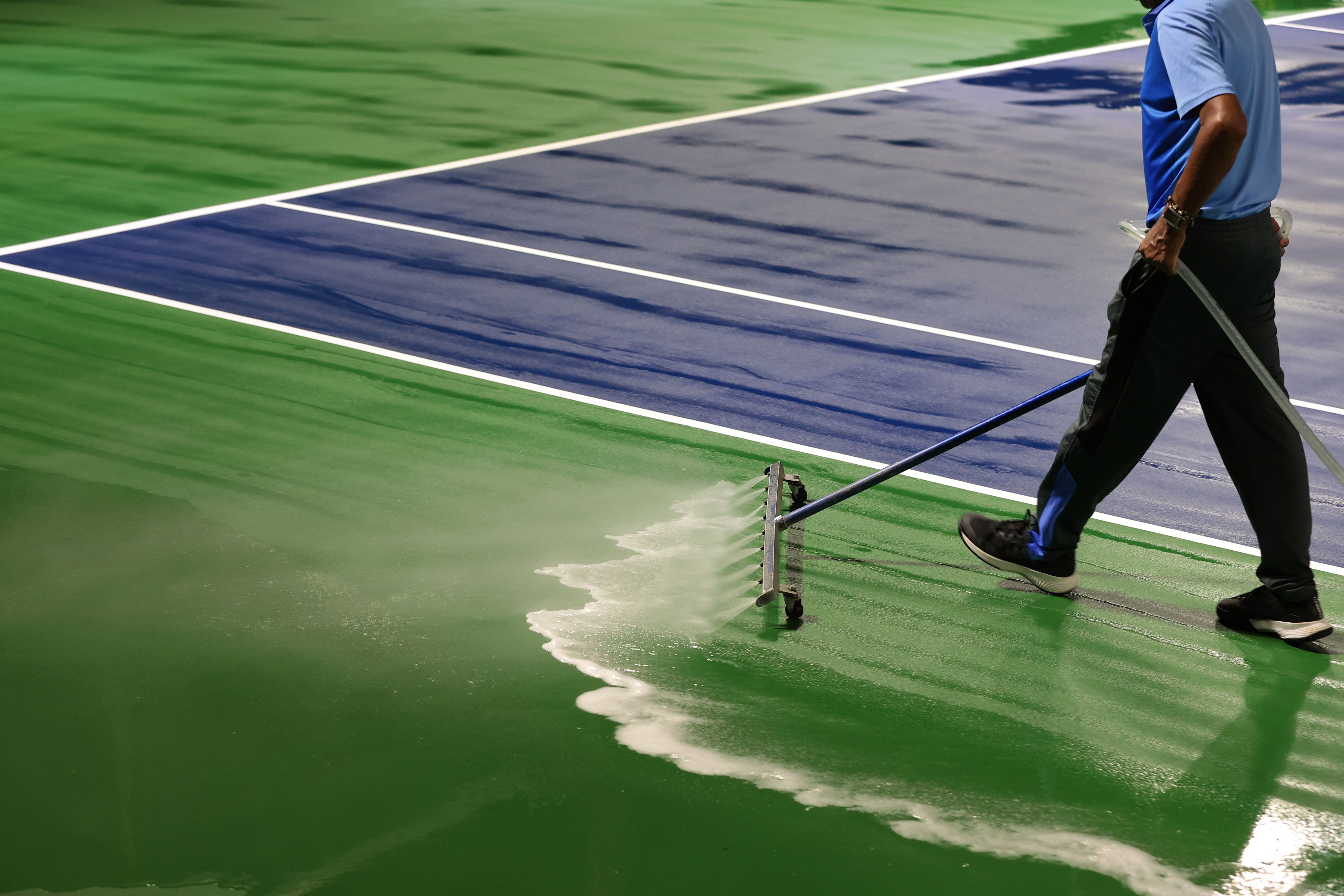 tennis court sweeping