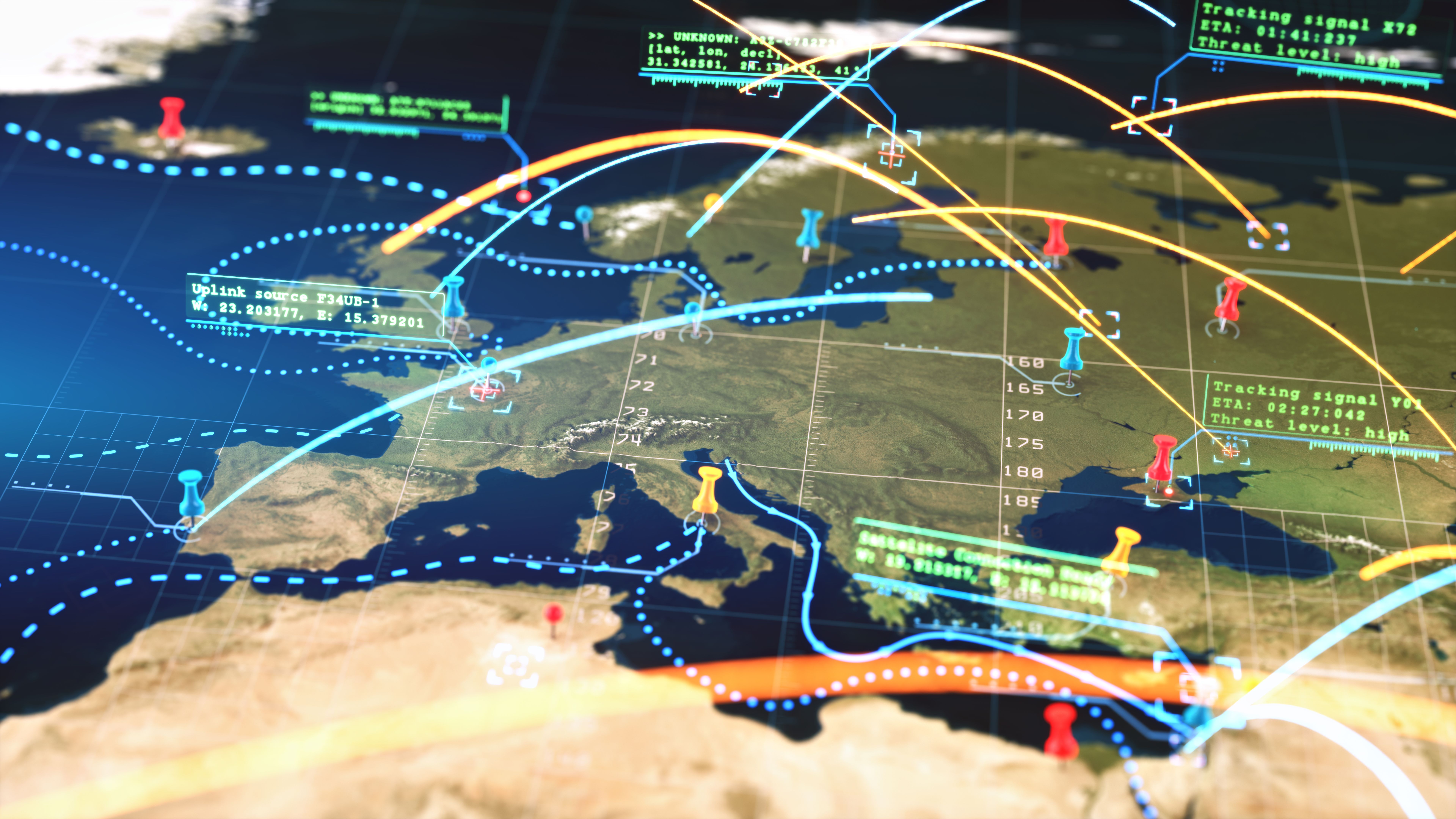 Digital battlefield infographic map of Europe Digital battlefield infographic map of Europe