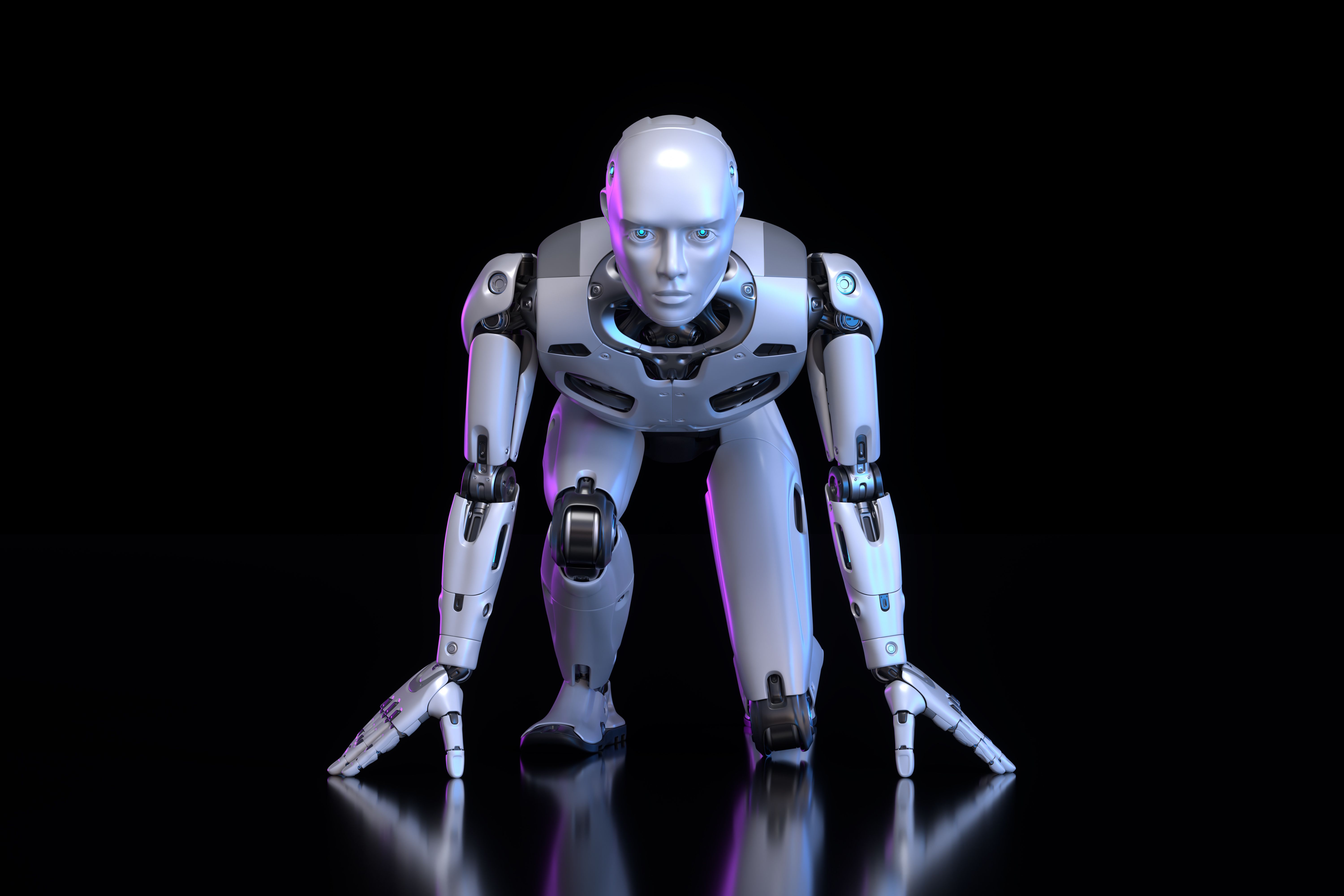 Robot standing in start position Robot standing in start position