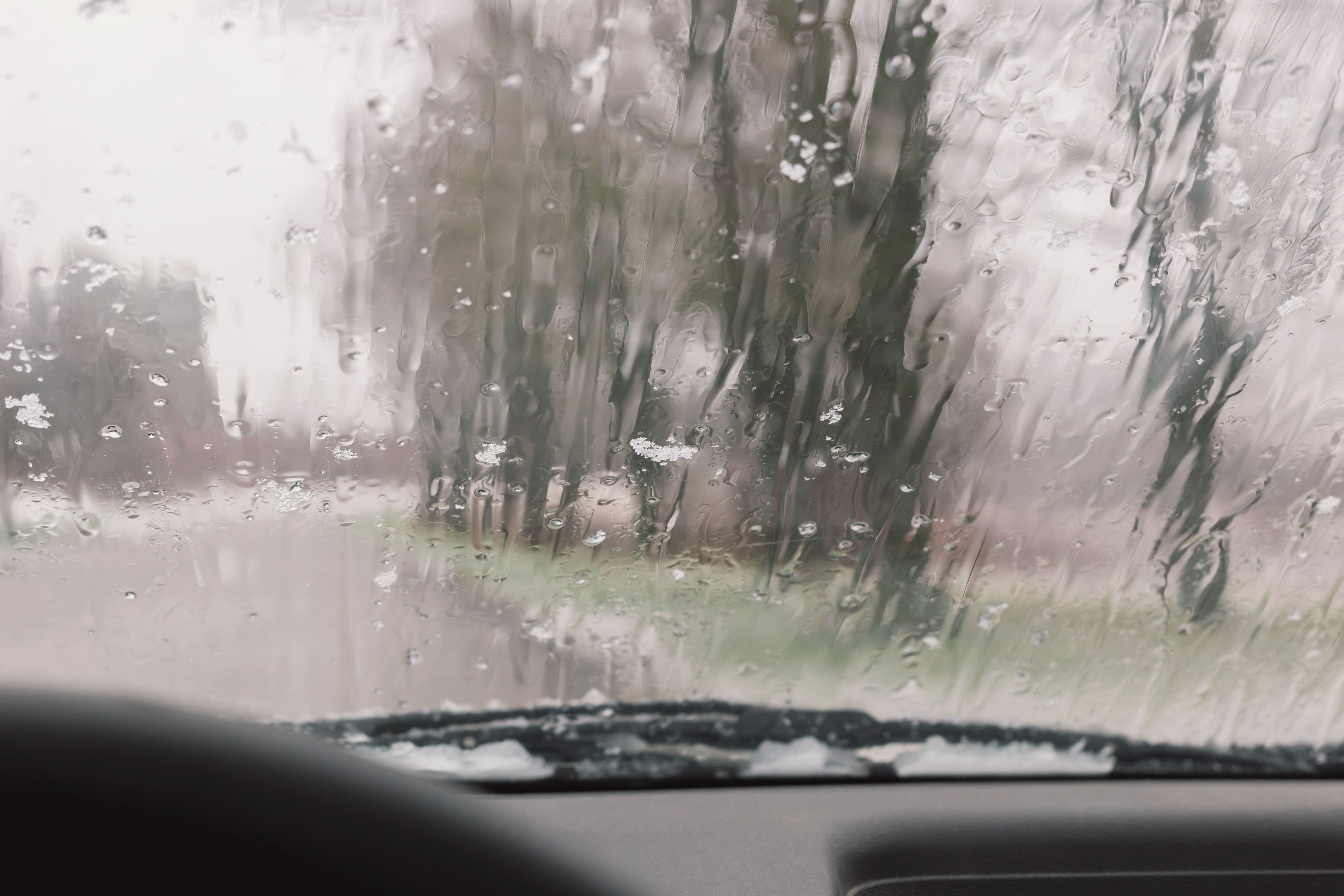 spring car rain