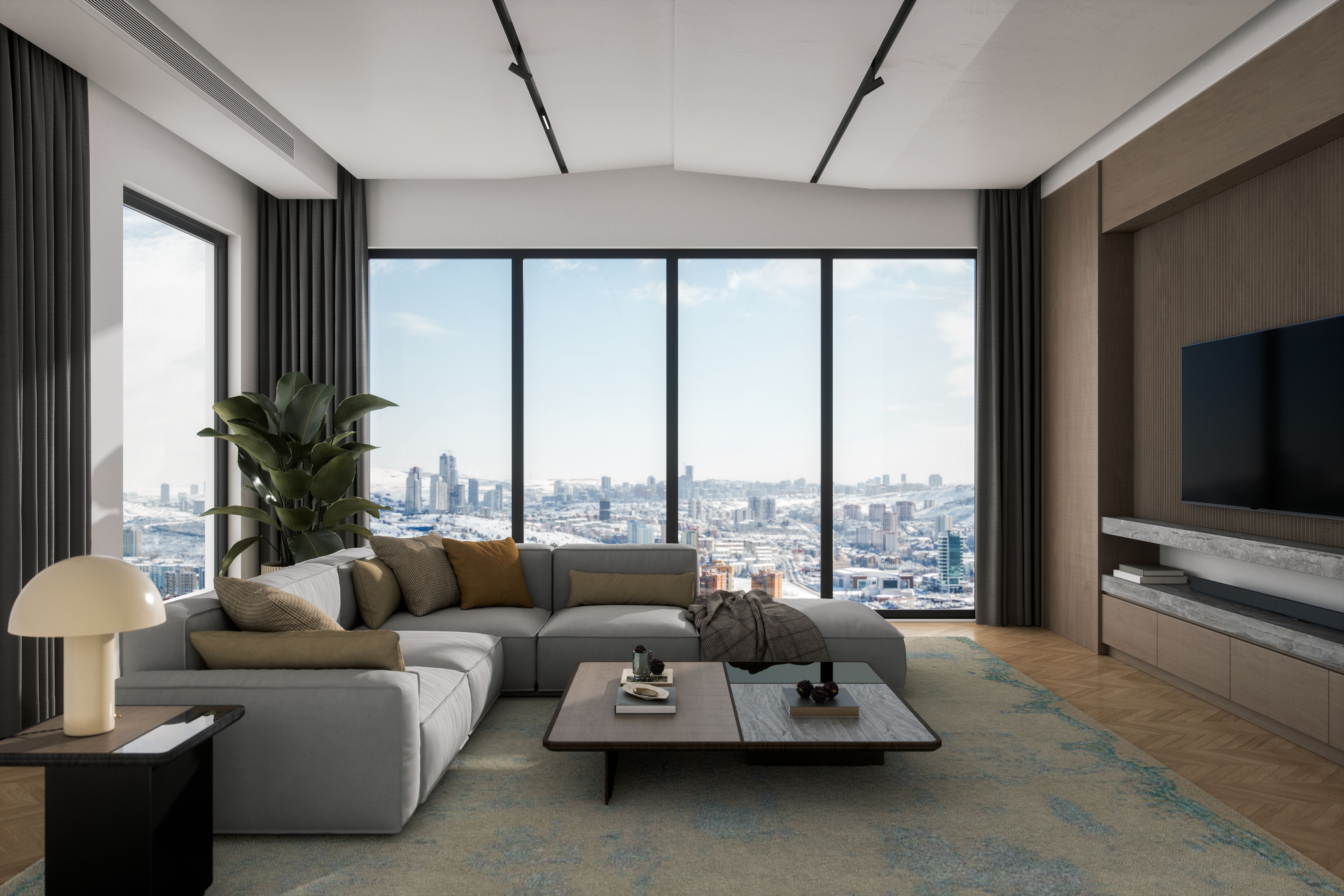 winter cozy living room