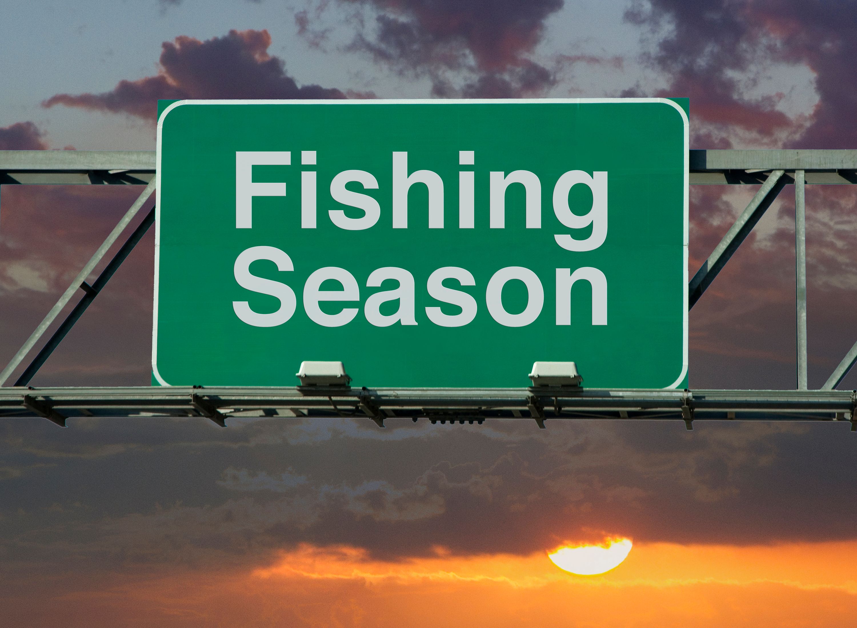 fishing season sign