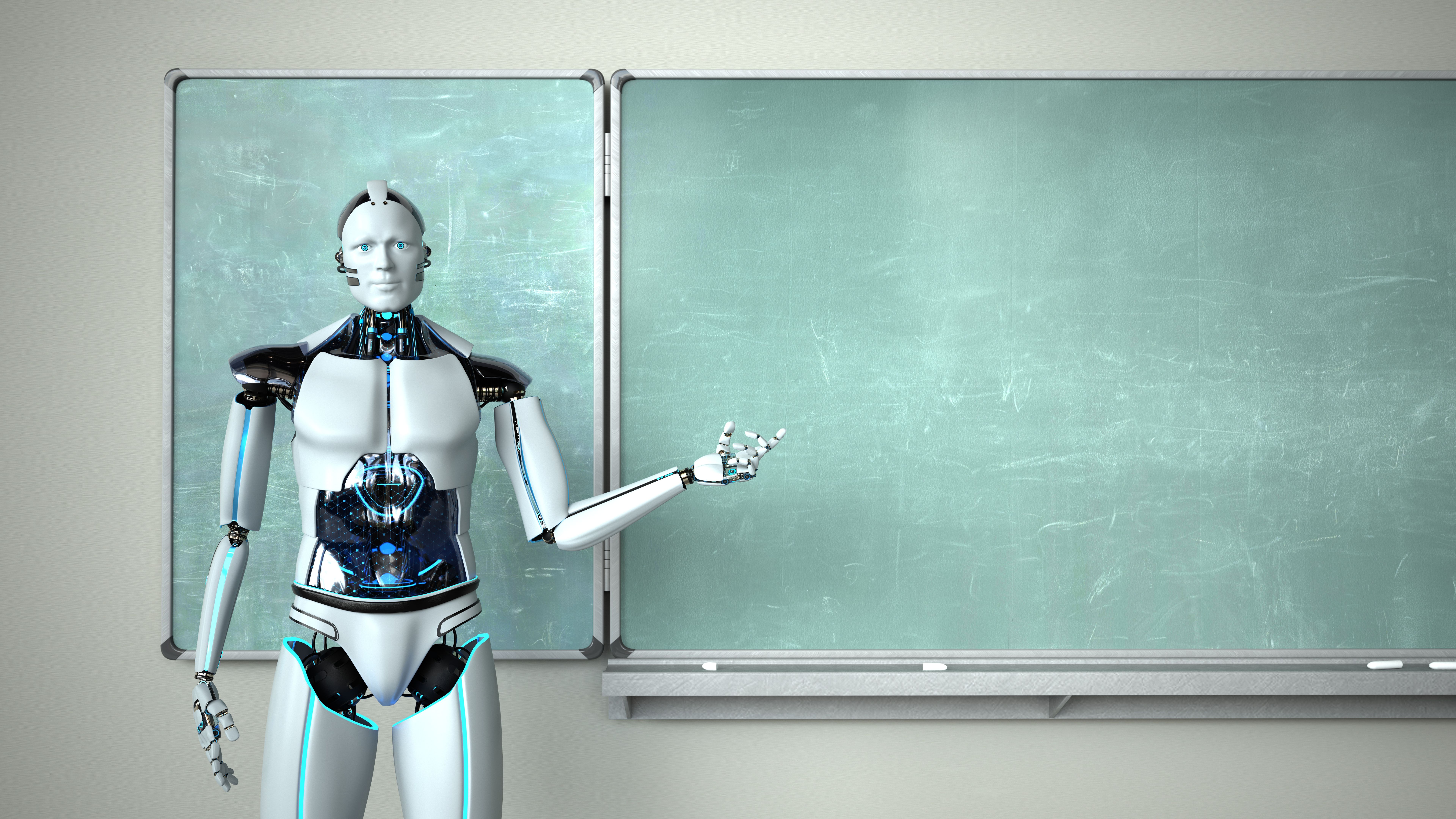 Humanoid Robot Chalkboard Teacher