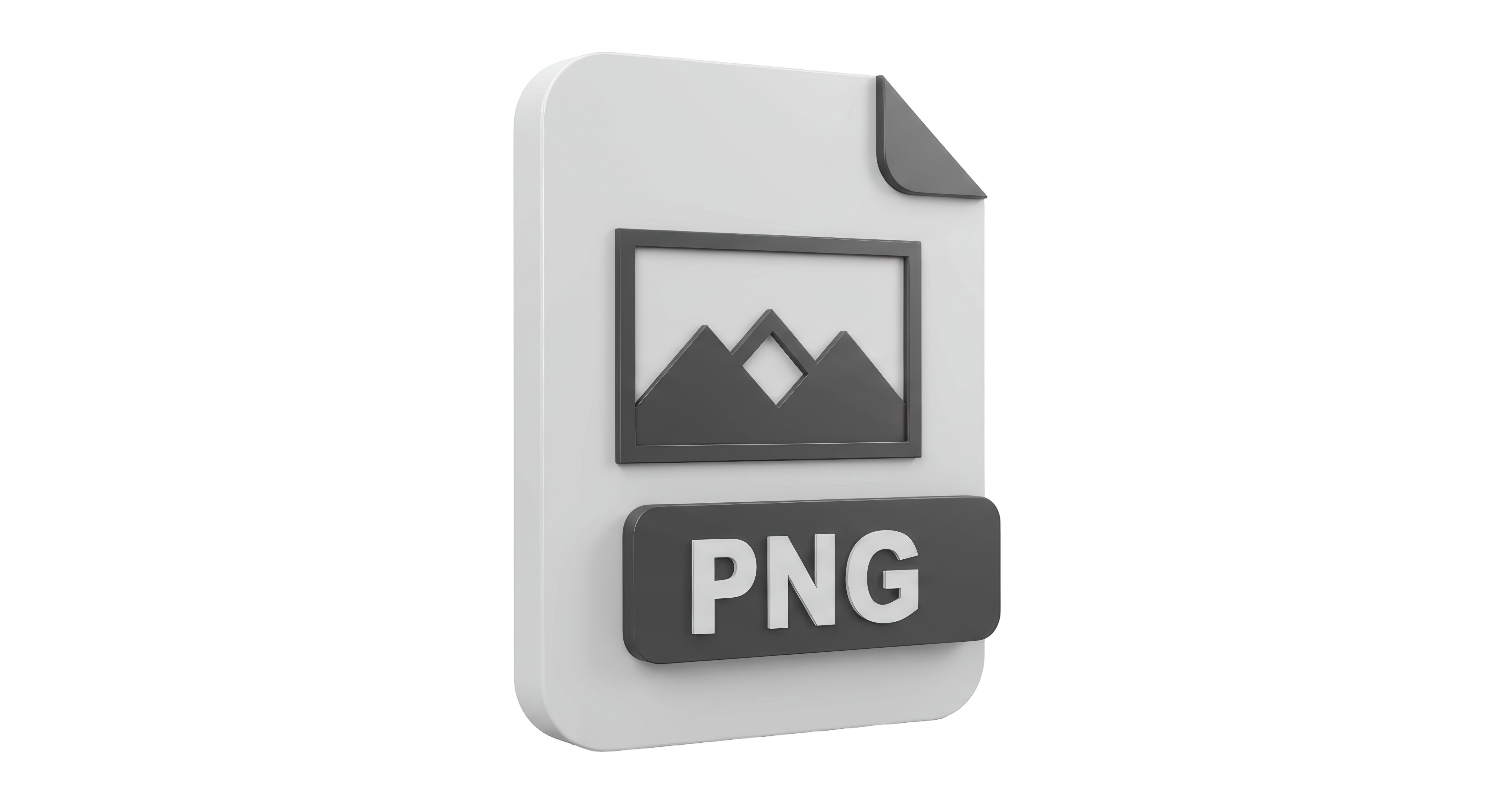 Isolated PNG File Icon with Mountain Image