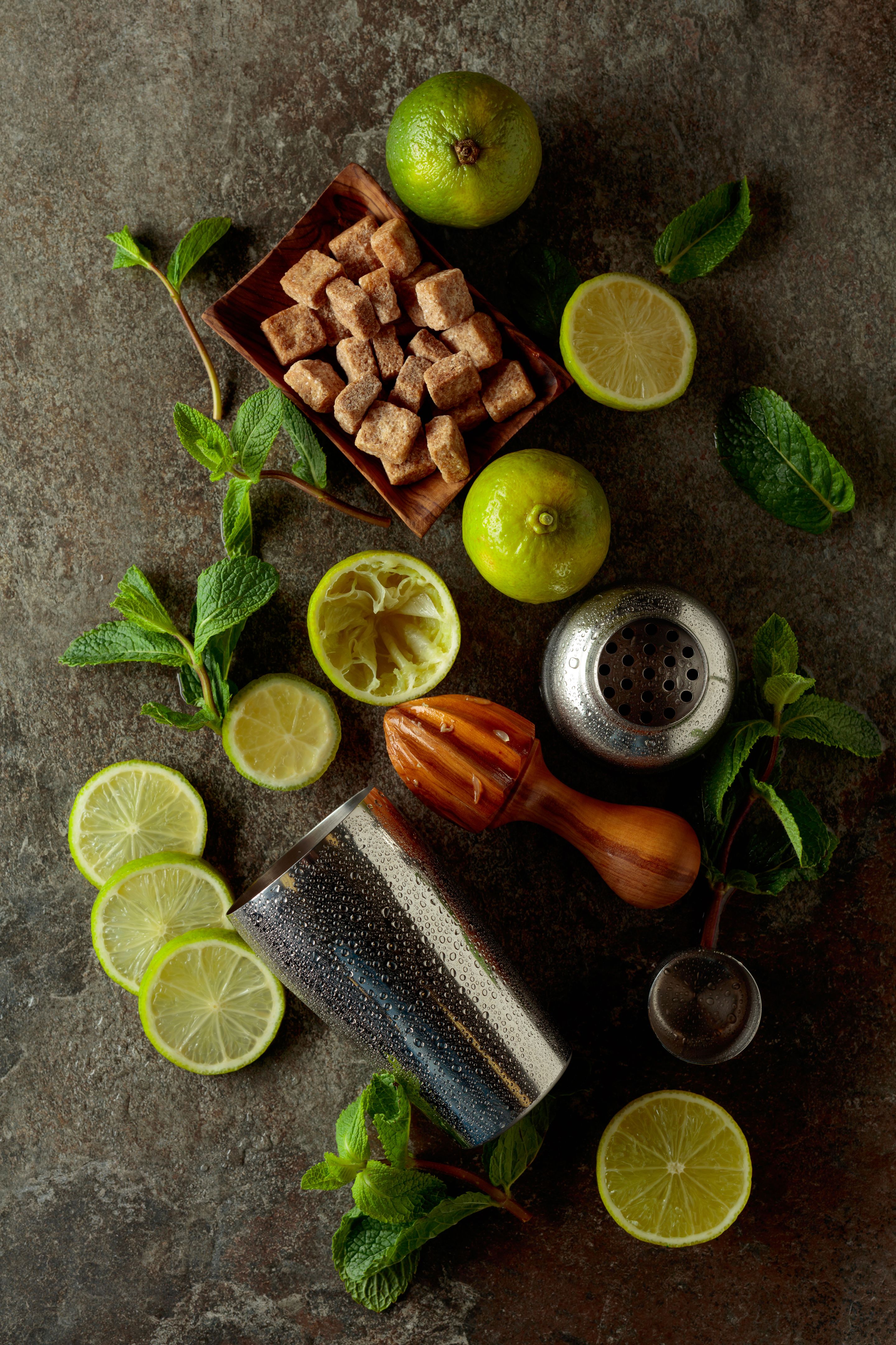 fresh cocktail ingredients