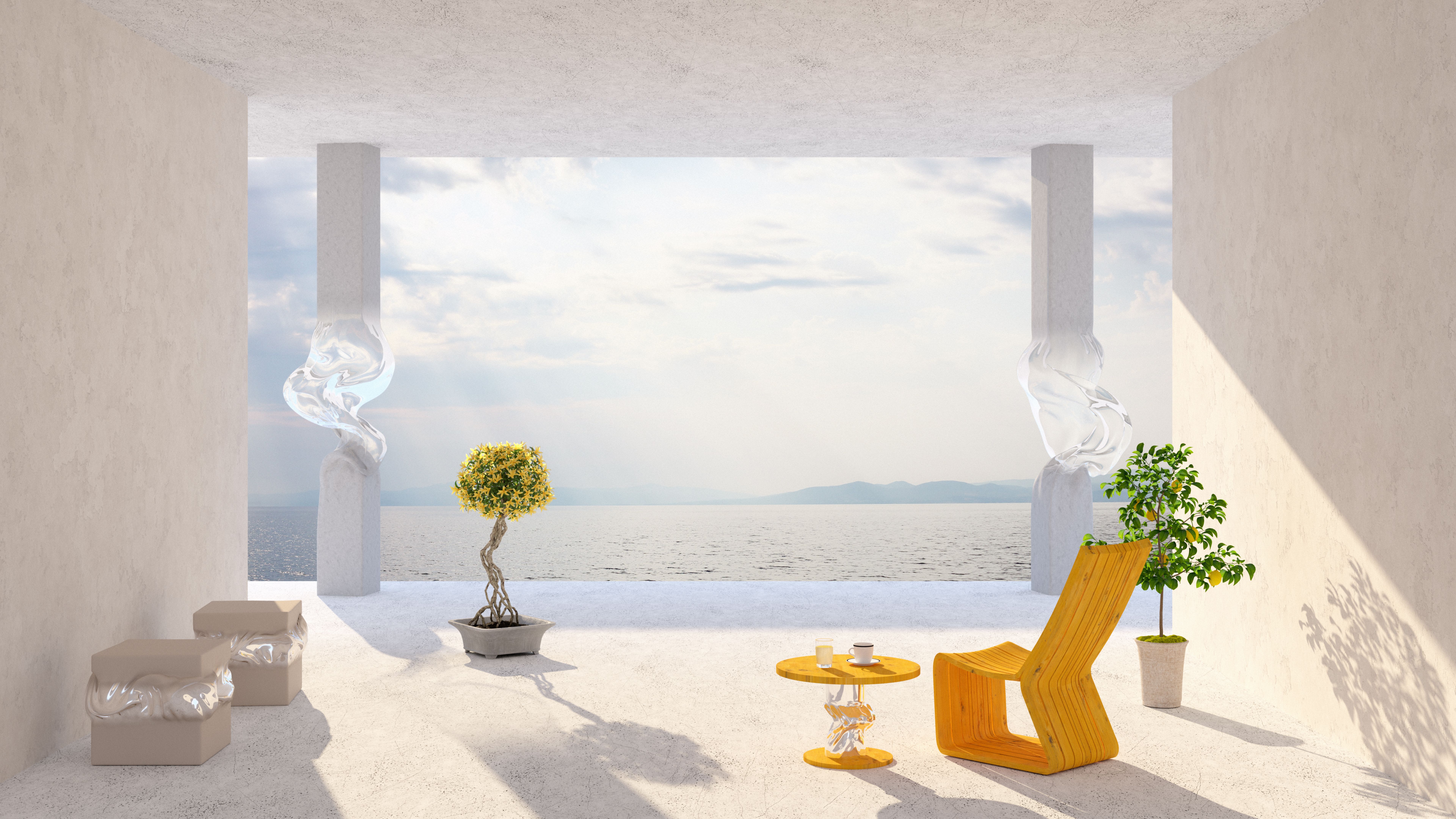 interior summer bright