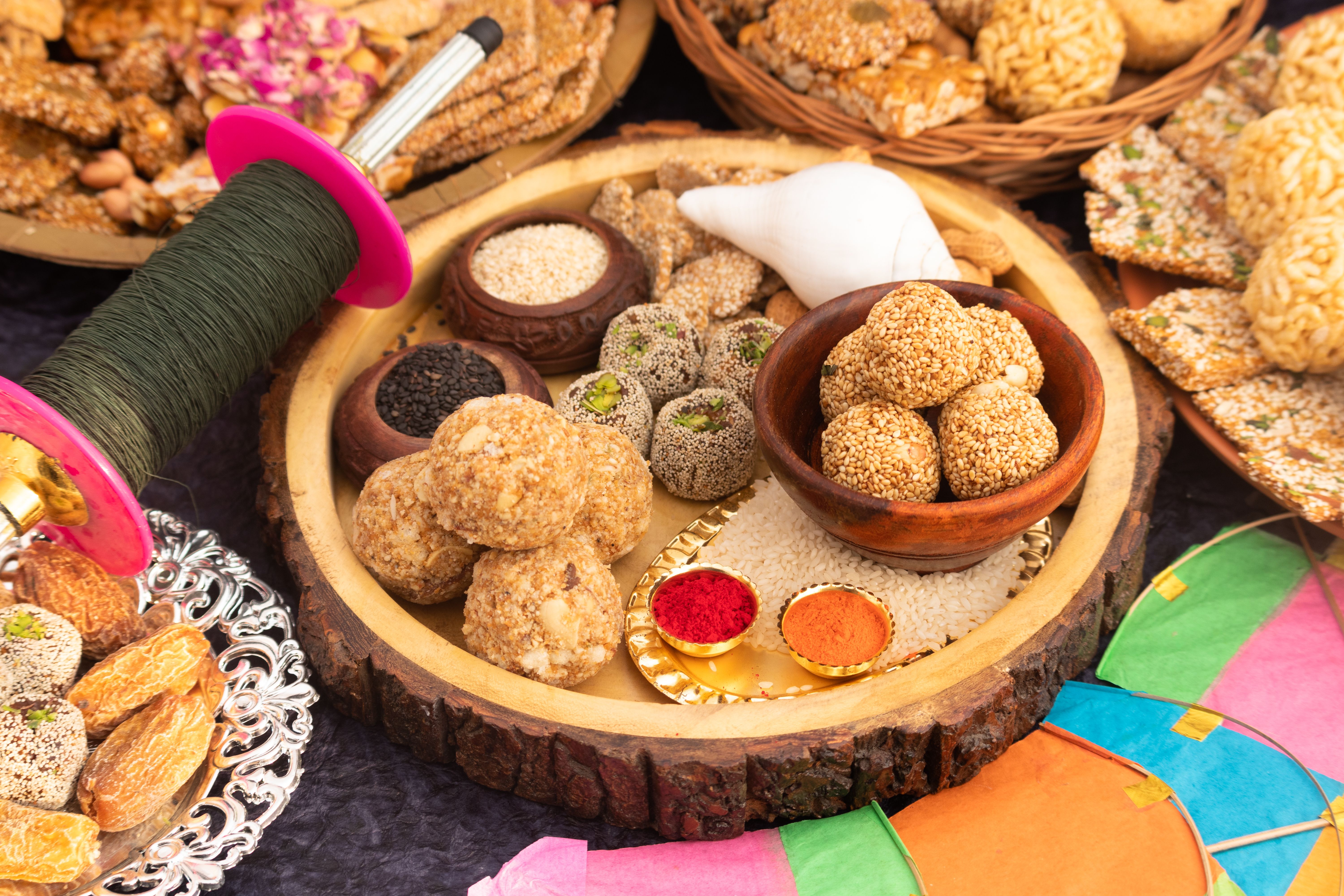 Harvest Festival Is Celebrated As Makar Sankranti, Lohri, Uttarayan, Maghi, Poush Sankranthi, Magh Bihu With Sesame Sweet viz. Tilgul, Til Mithai, Gajak, Chikki, Tilkut, Patang, Firki And Peanuts