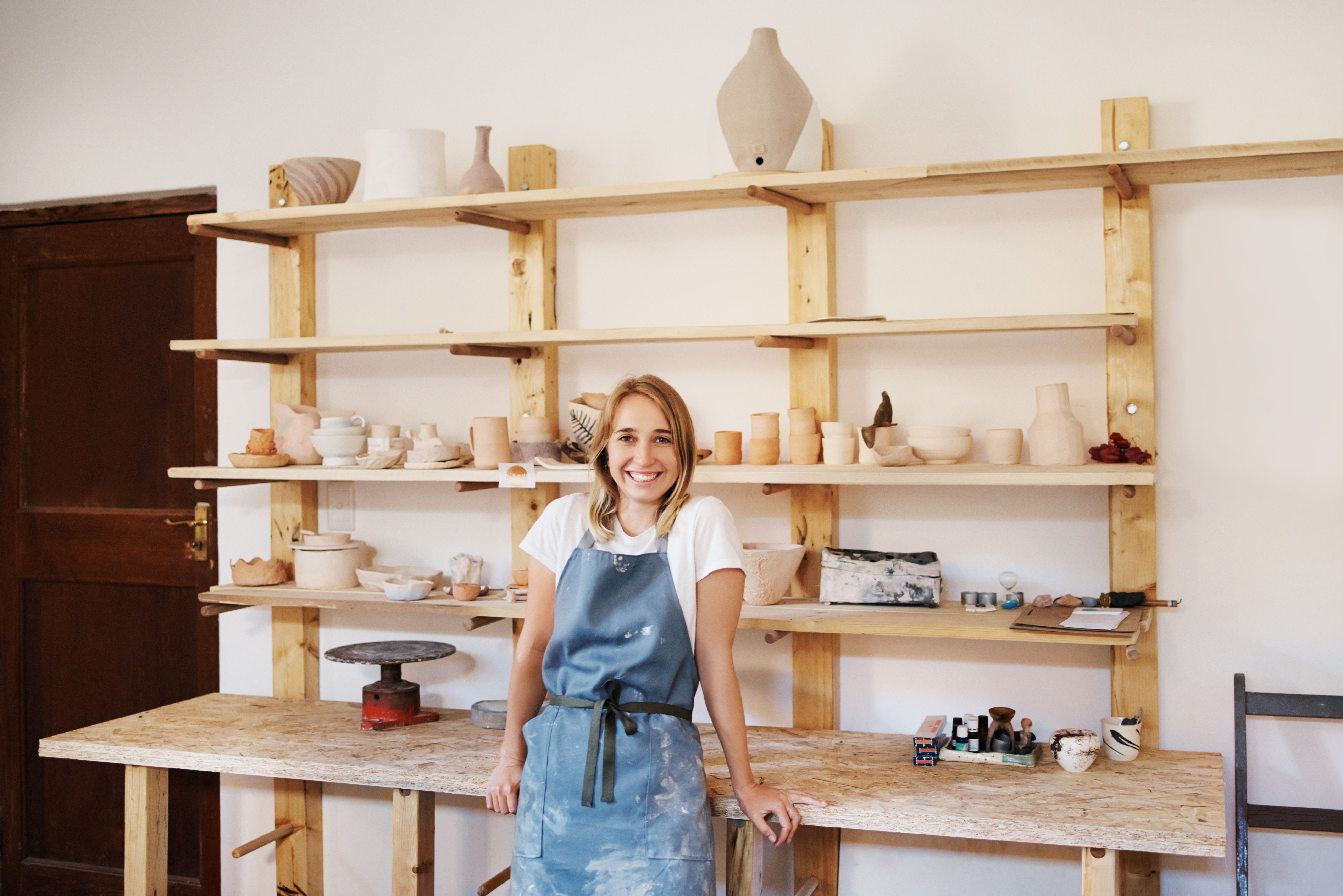 artist working studio